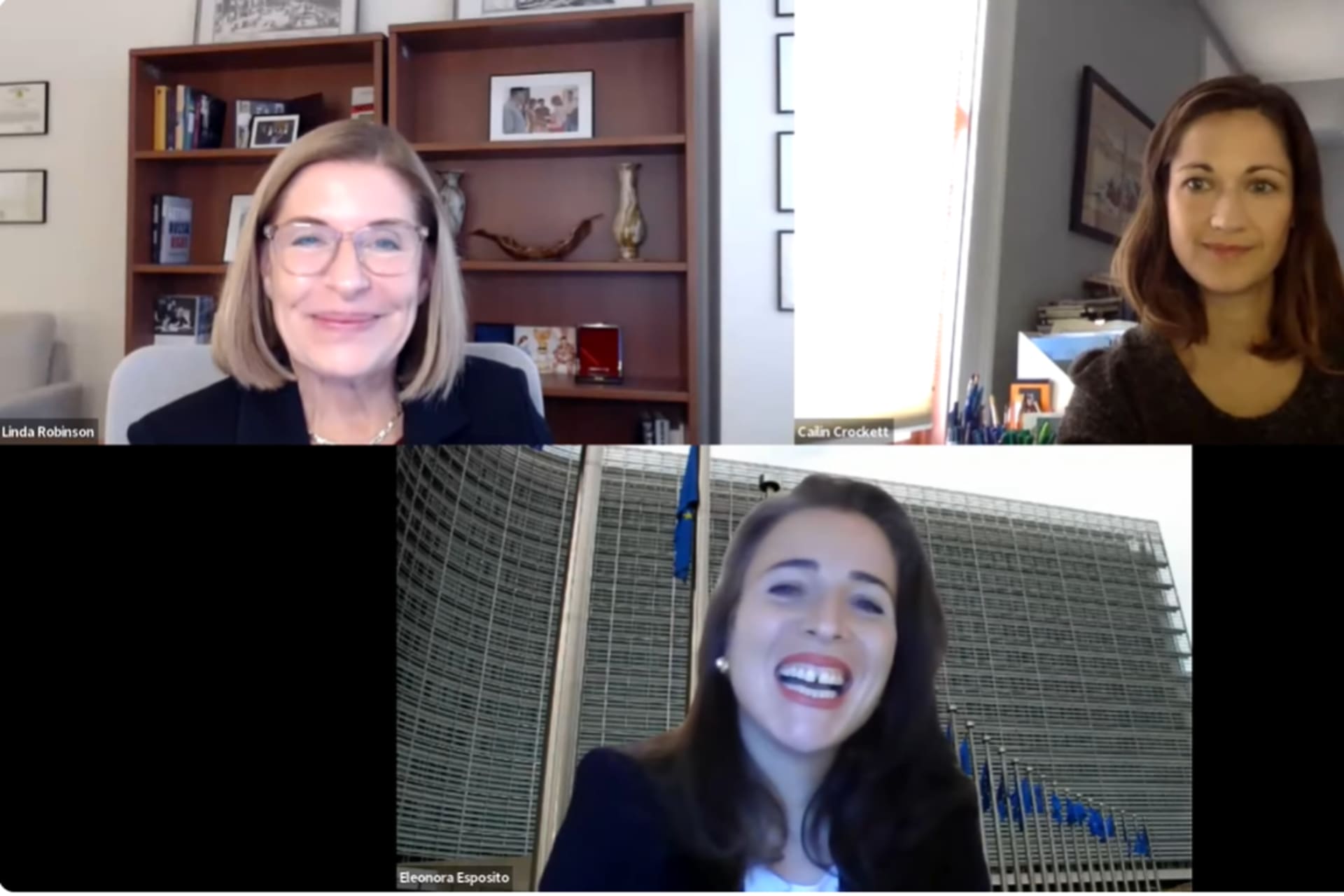 Cailin Crockett, Eleonora Esposito, and Linda Robinson speak about the Digital Services Act and measures to eliminate online gender-based violence