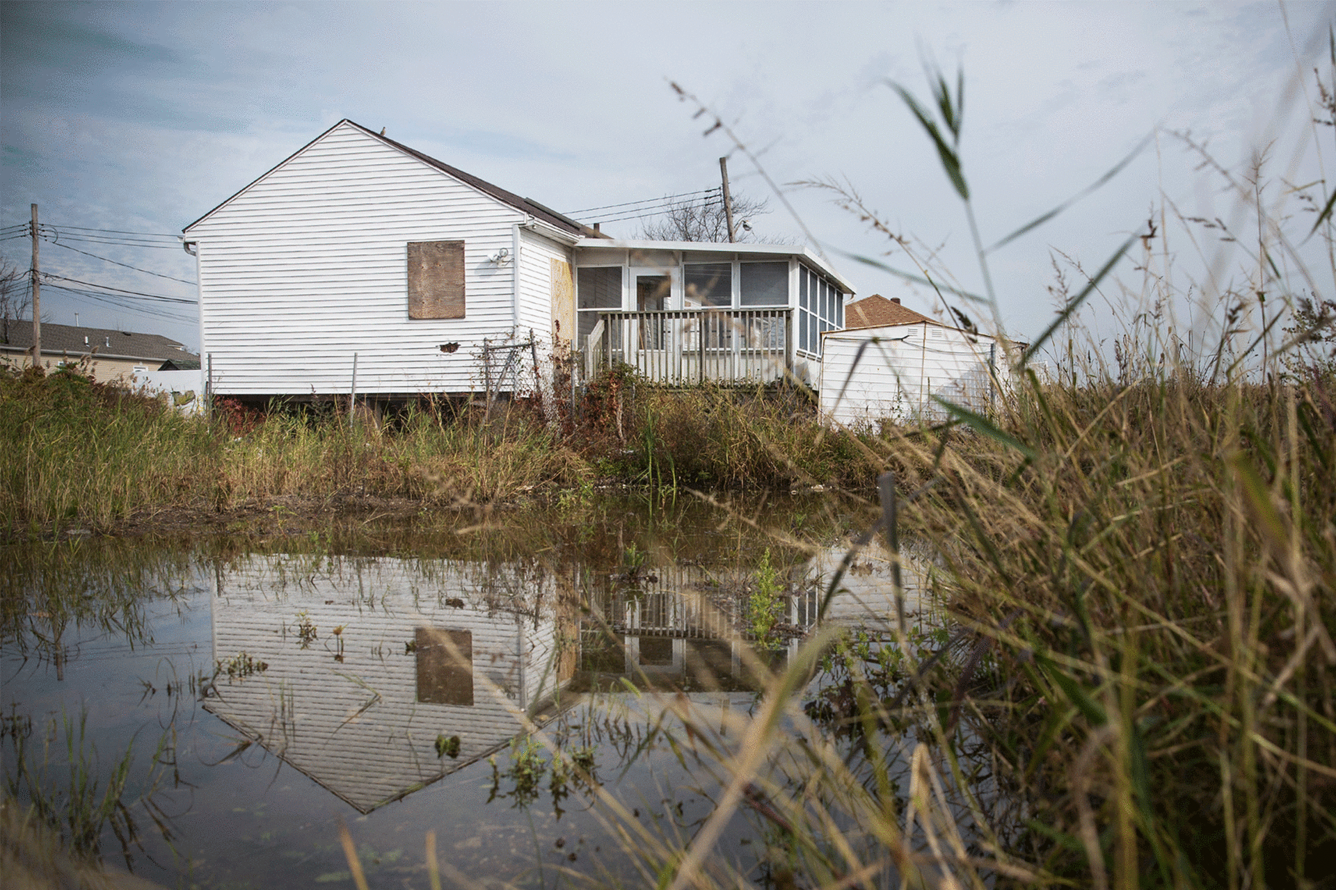 Abandoned house destroyed from Superstorm Sandy