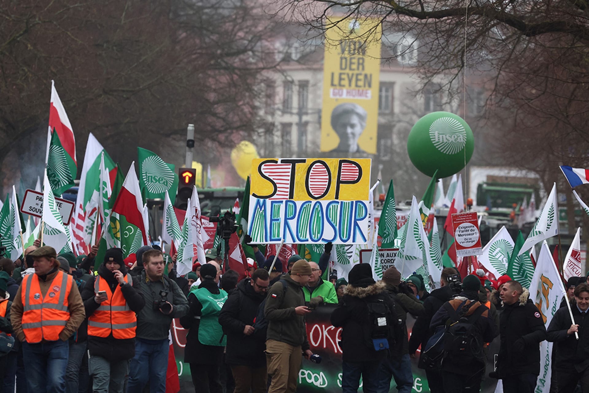 <p>European farmers protest against the free trade agreement between the EU and Mercosur, in Strasbourg, France, January 20, 2026.</p>