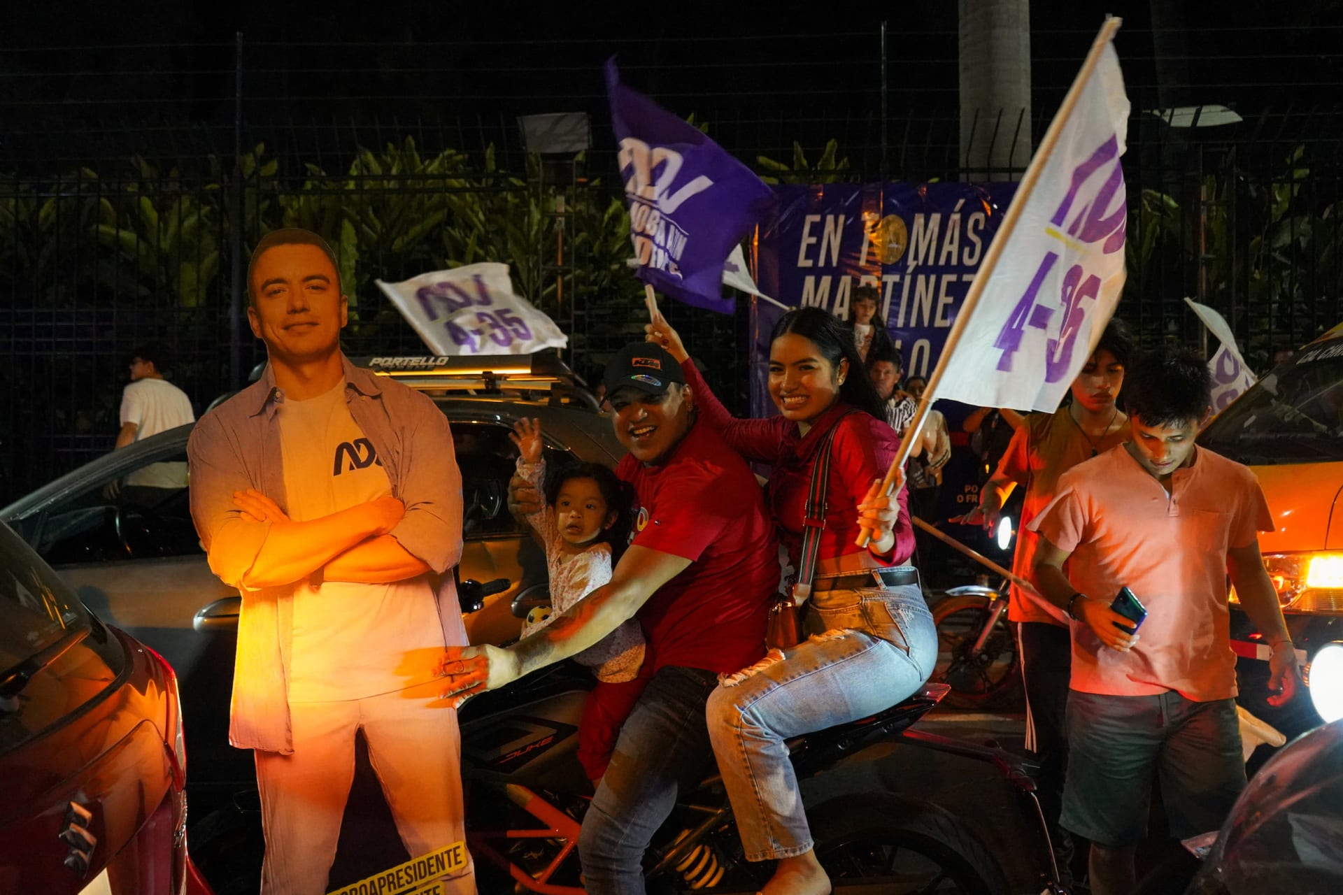 Photo of President-Elect Daniel Noboa Supporters After His Electoral Victory