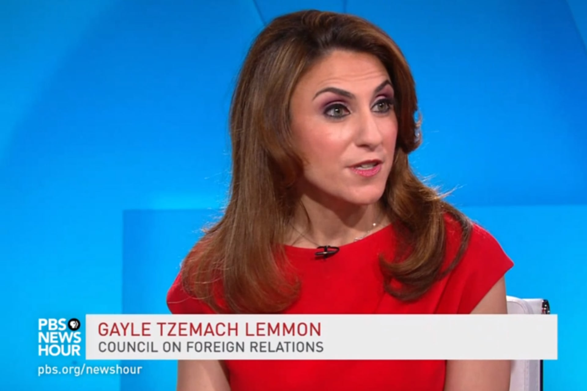 Gayle Lemmon on PBS NewsHour