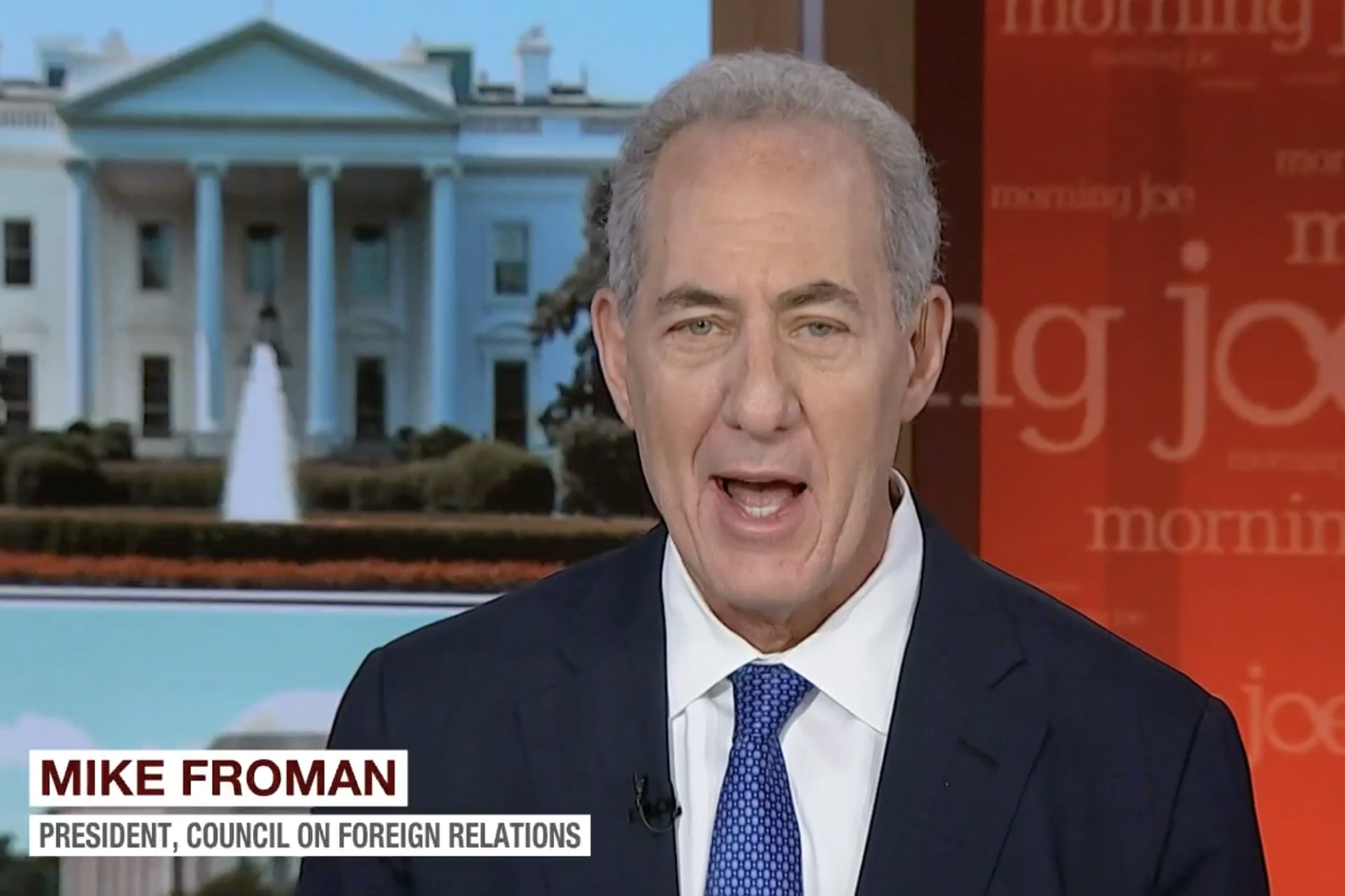 CFR President Michael Froman is interviewed on MS Now's Morning Joe.