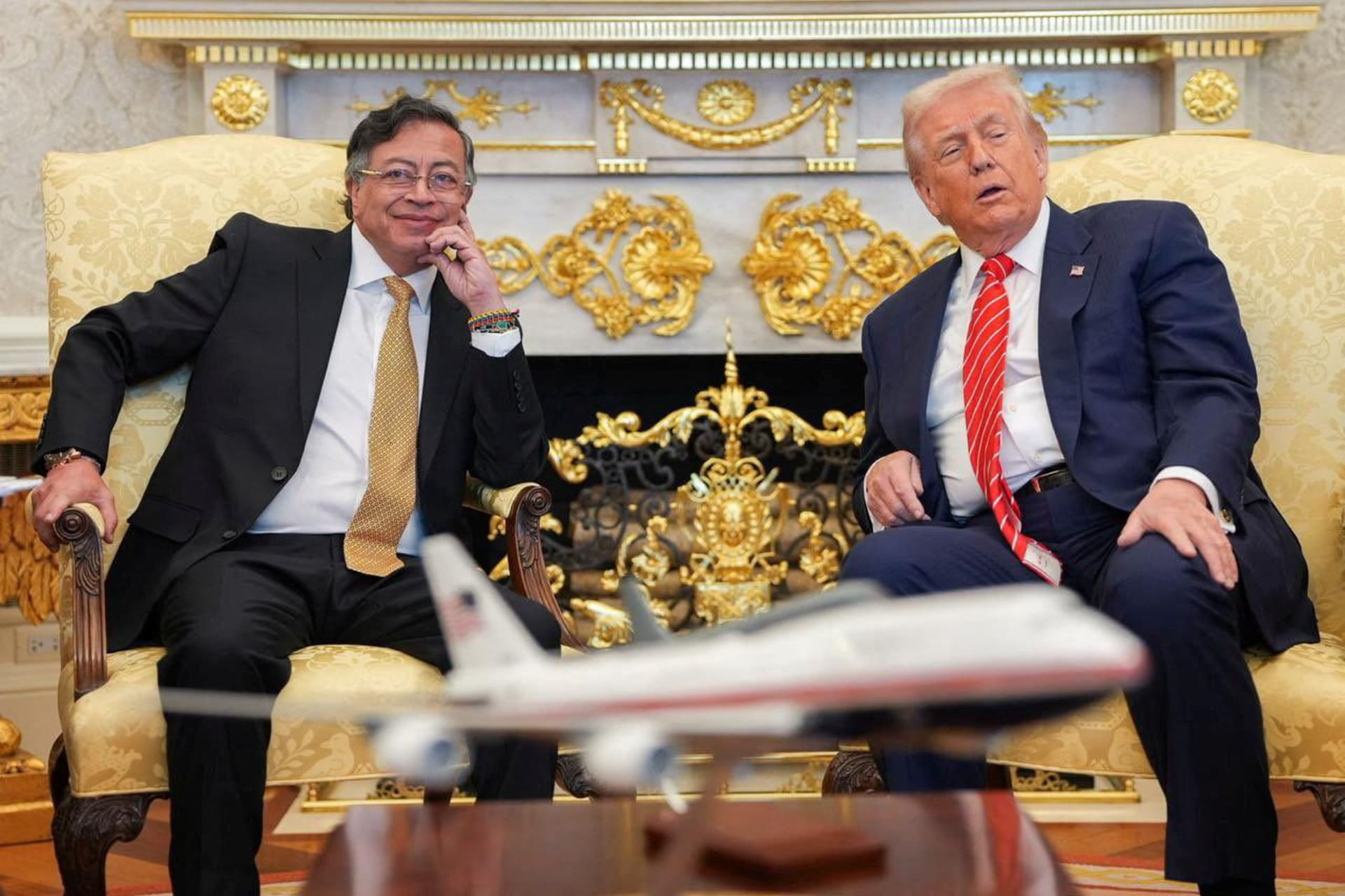 U.S. President Donald Trump and Colombian President Gustavo Petro meet, in Washington D.C.