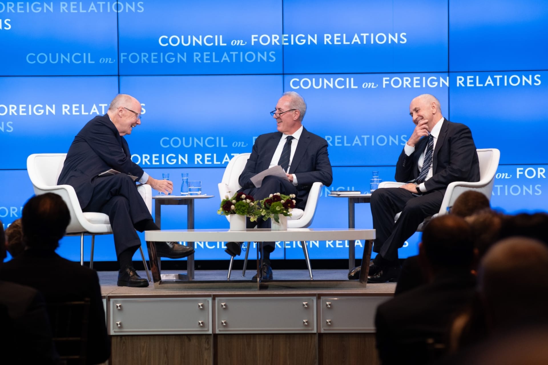 <p><span class="TextRun Highlight SCXW164429746 BCX0" lang="EN-US" xml:lang="EN-US" data-contrast="none"><span class="NormalTextRun SCXW164429746 BCX0">Distinguished Fellow Thomas E. Donilon, CFR President Michael Froman, and former White House Deputy Chief of Staff Christopher </span><span class="NormalTextRun SCXW164429746 BCX0">P. </span><span class="NormalTextRun SCXW164429746 BCX0">Liddell discuss the impact of the 2024</span> <span class="NormalTextRun SCXW164429746 BCX0">U.S.</span></span> <span class="TextRun Highlight SCXW164429746 BCX0" lang="EN-US" xml:lang="EN-US" data-contrast="none"><span class="NormalTextRun CommentHighlightPipeRest SCXW164429746 BCX0">election on foreign policy issues and presidential transitions at CFR’s Annual Dinner</span><span class="NormalTextRun SCXW164429746 BCX0">.</span></span><span class="EOP SCXW164429746 BCX0" data-ccp-props="{"134245417":false,"134245418":false,"134245529":false,"201341983":0,"335559740":240}"> </span></p>
