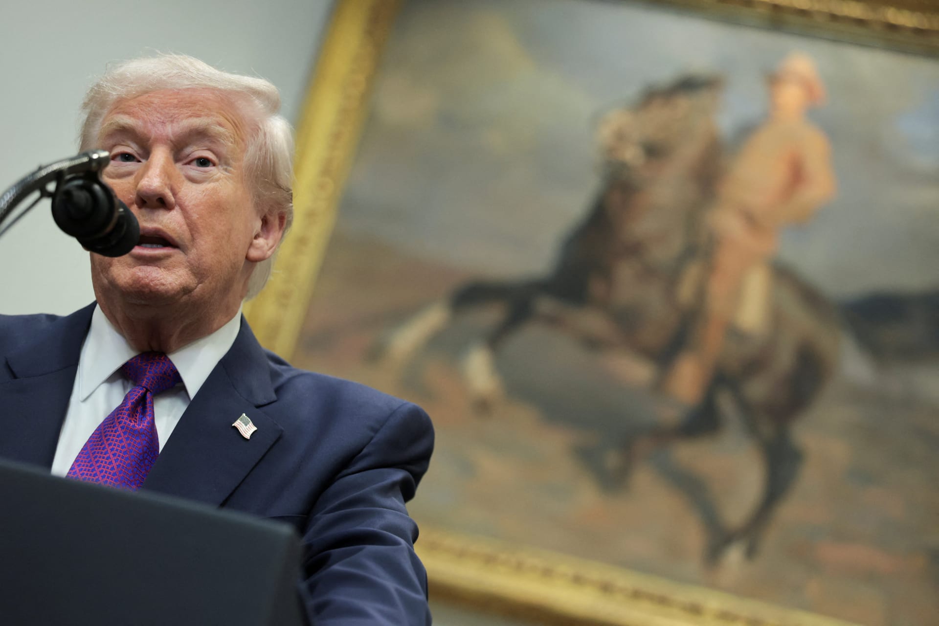 U.S. President Donald Trump makes an announcement with EPA Administrator Zeldin, at the White House