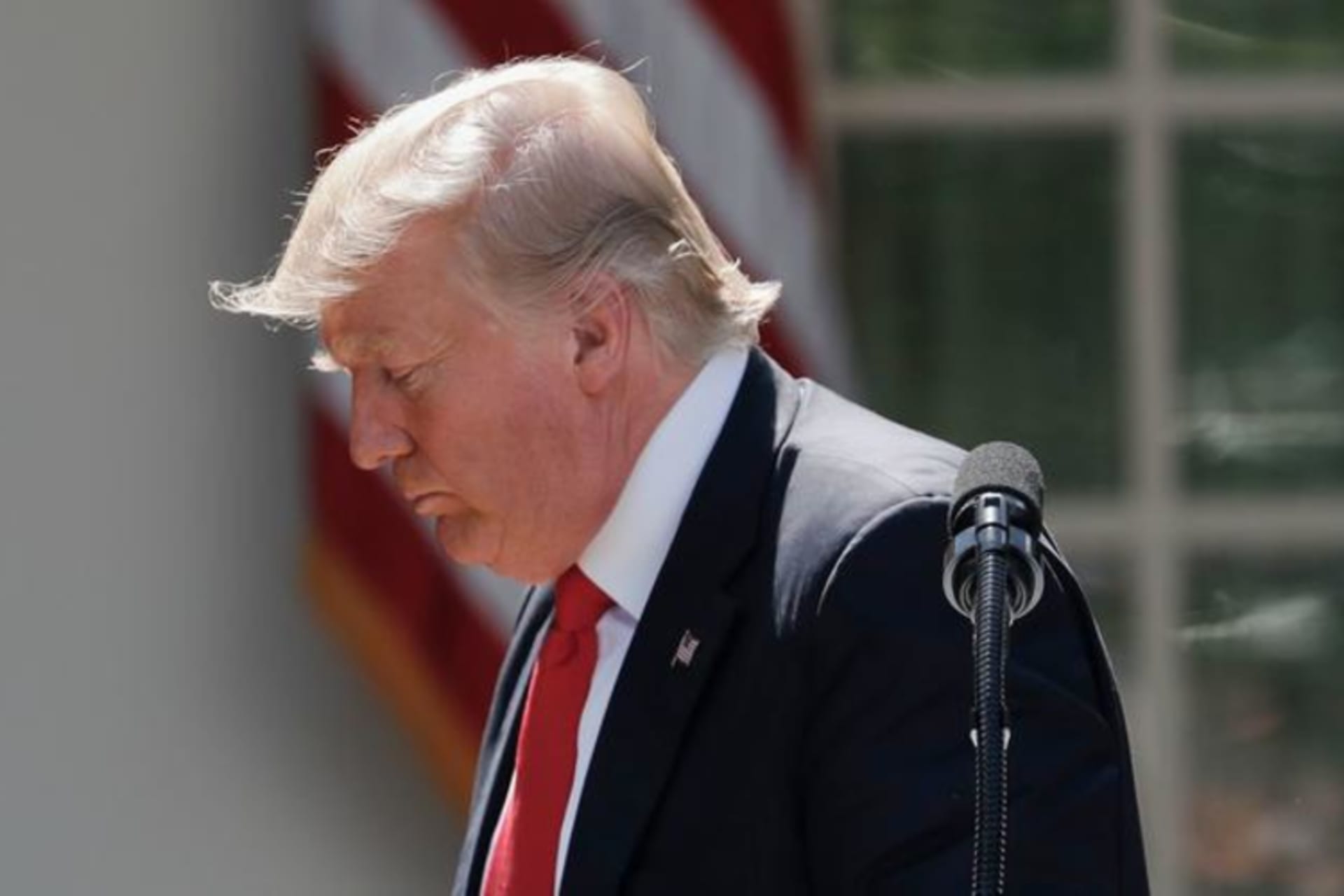 <p>President Donald Trump walks away from the podium after speaking about the U.S. role in the Paris climate change accord on June 1 in the Rose Garden of the White House. </p>

