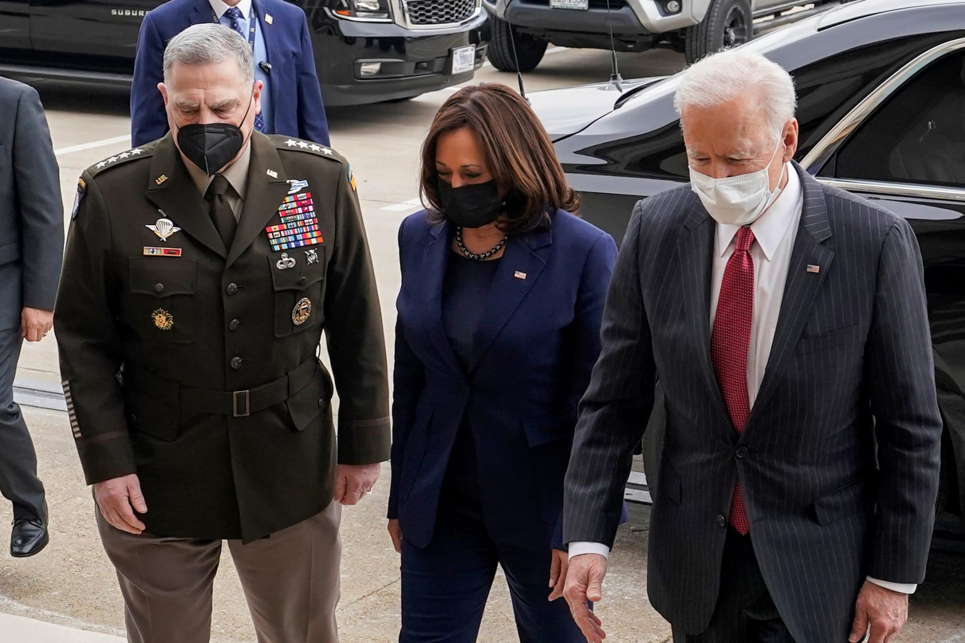 Biden and Harris at Pentagon