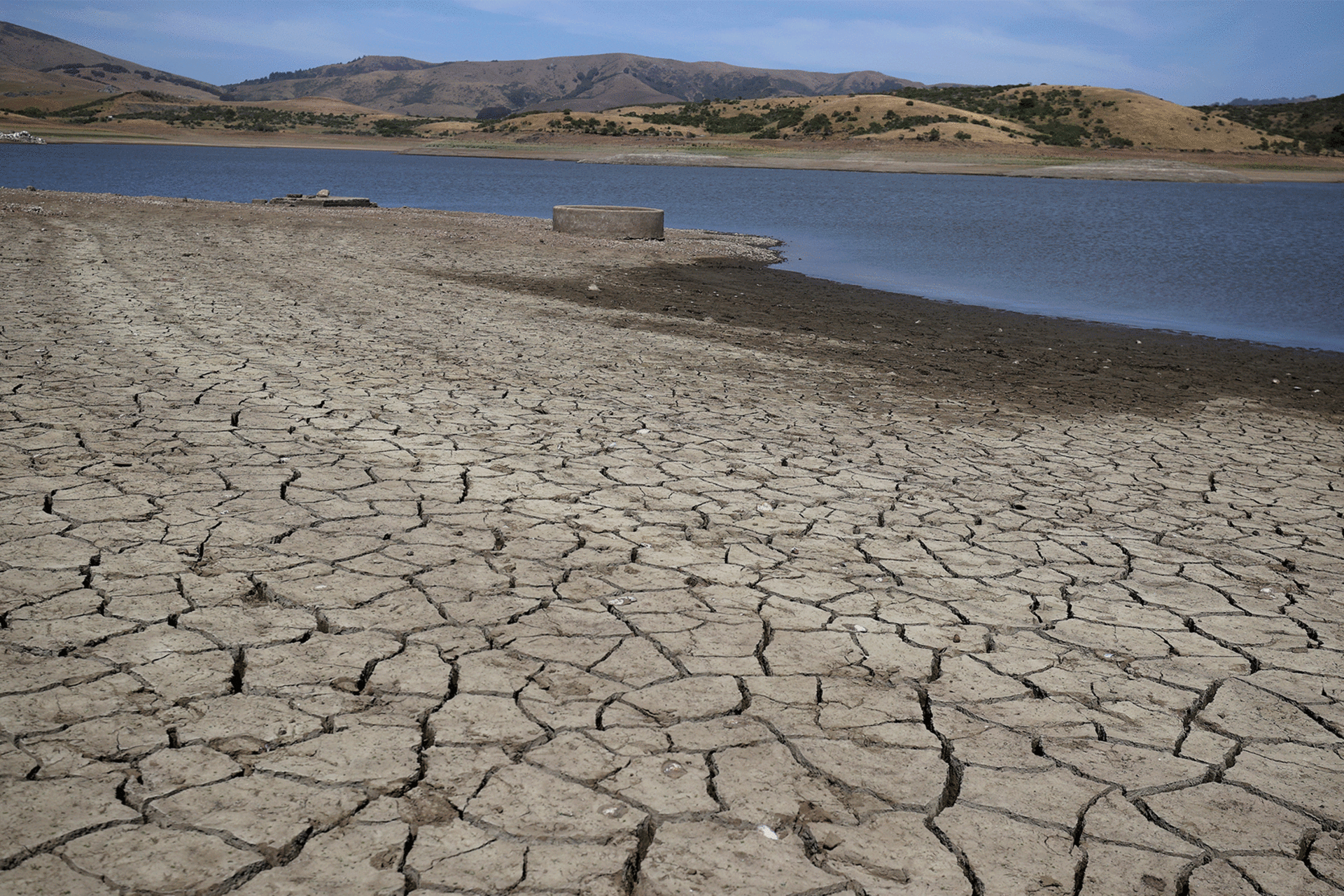 Dried up river bank