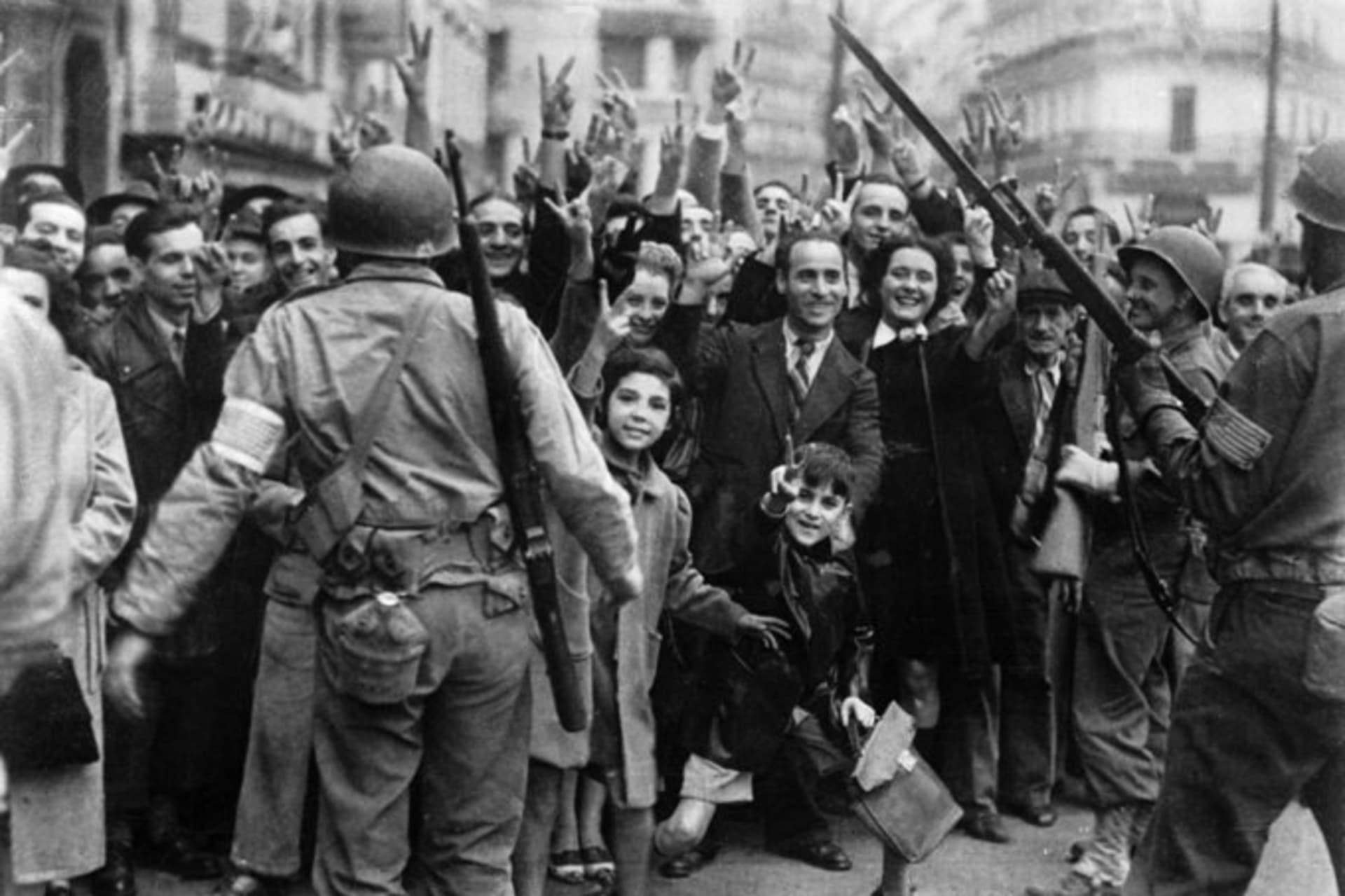 <p>The people of Algiers welcome U.S. troops during Operation Torch.  Gamma-Keystone/Getty Images</p>
