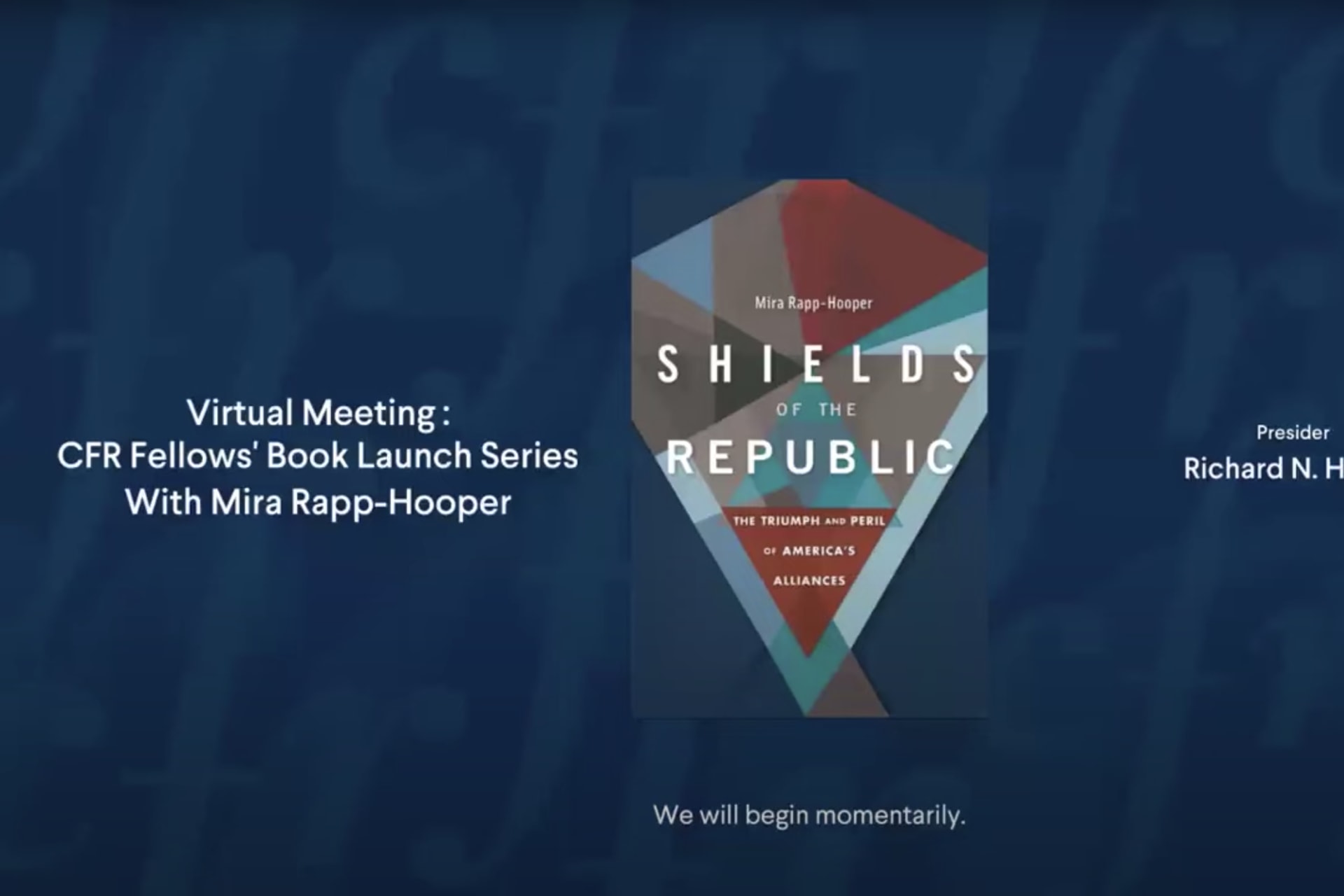 Virtual Meeting: CFR Fellows' Book Launch Series with Mira Rapp-Hoop