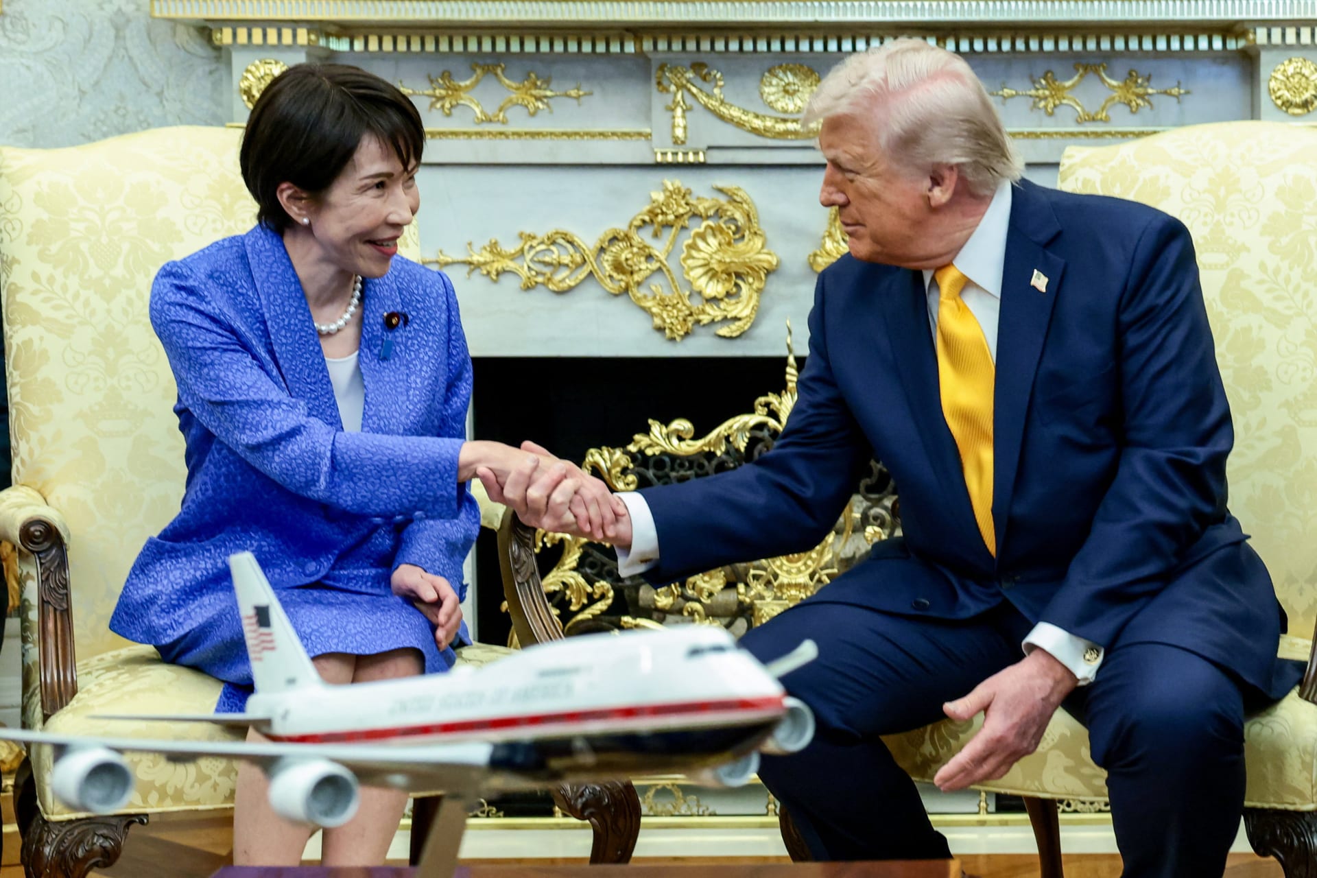 U.S. President Trump meets with Japanese PM Takaichi at the White House