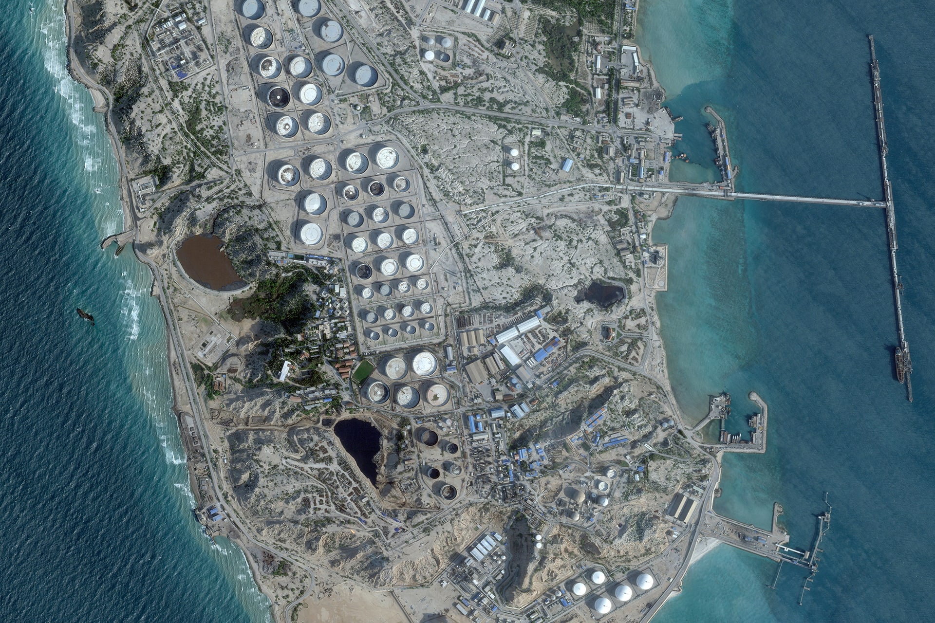 <p>A satellite image shows an oil terminal at Kharg Island, Iran, February 25, 2026. 2026.</p>
