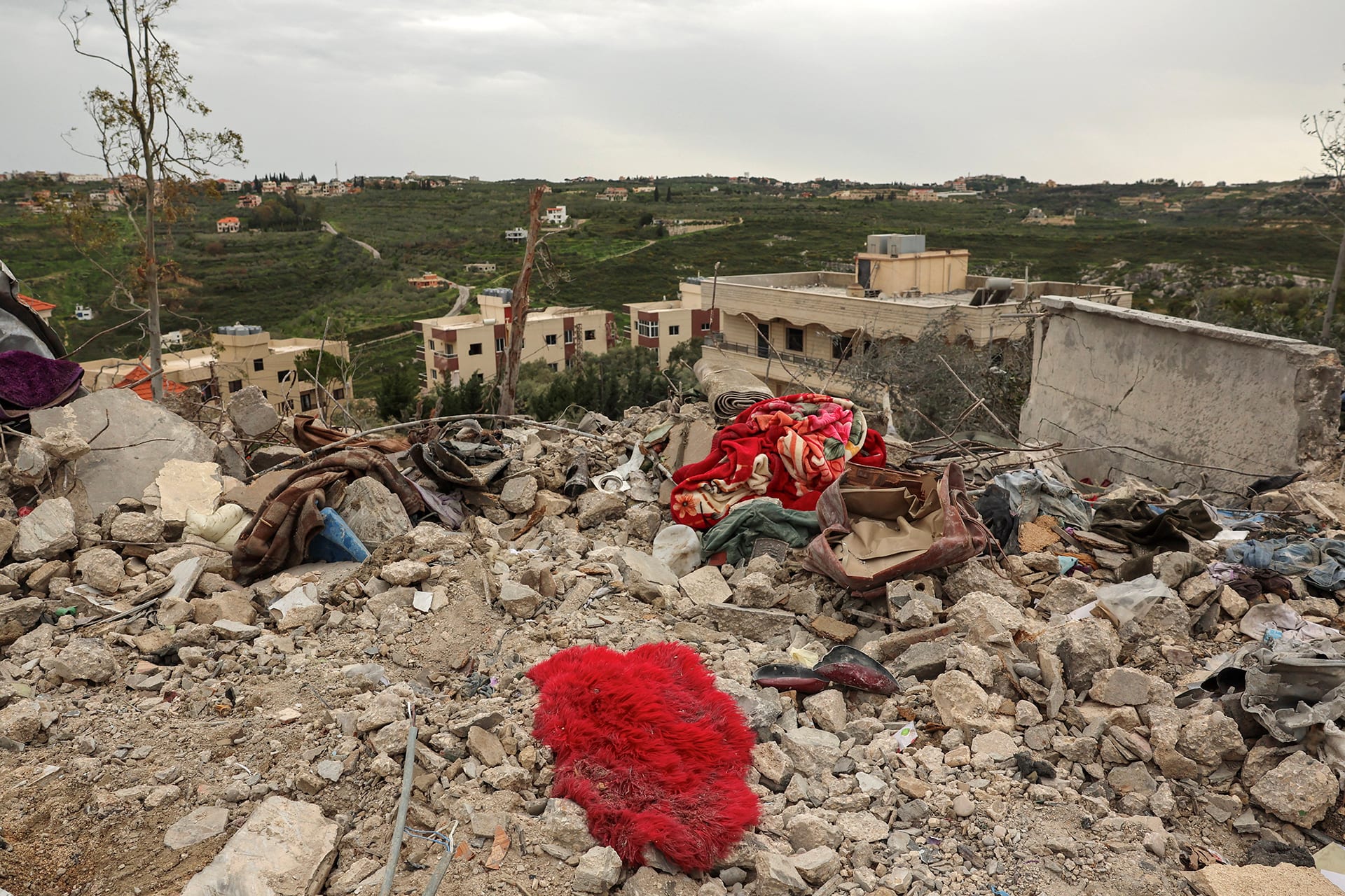 <p>The rubble of a house destroyed by an Israeli strike in Houmine El Tahta, Lebanon, April 1, 2026.</p>
