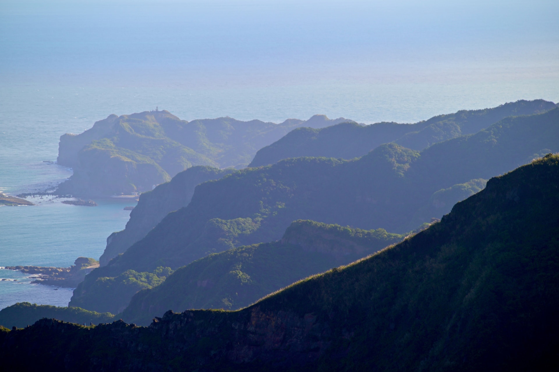 The Fuxing mountains of New Taipei City are seen on November 16, 2019.