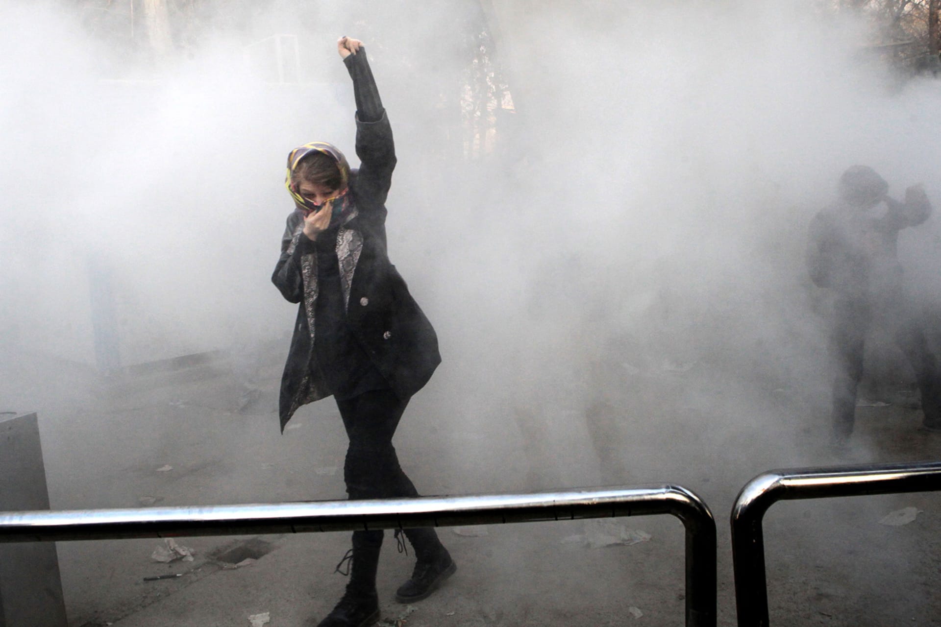 Protests in Rome Outside the Iranian Embassy
