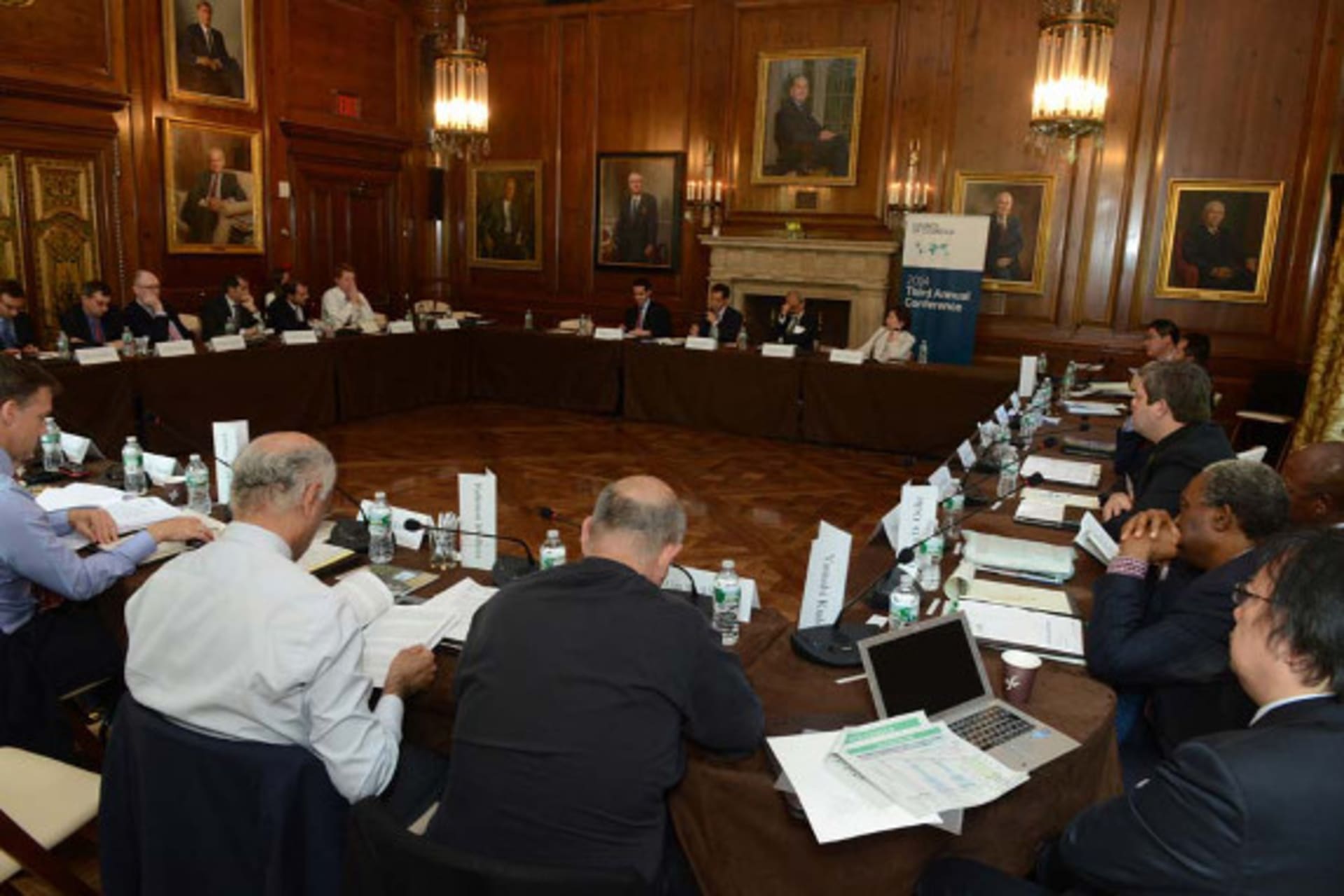 <p>Panelists speak during the fifth session on climate change at the Council of Councils Third Annual Conference at Harold Pratt House (Don Pollard).</p>
