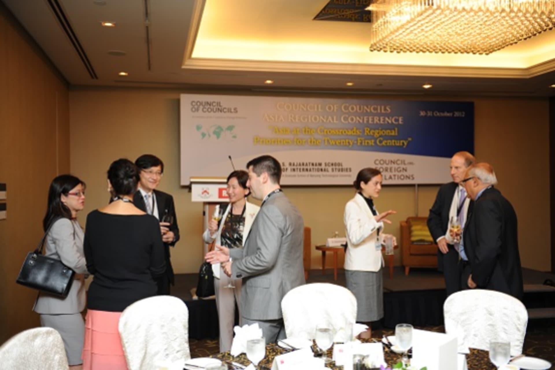 <p>Participants converse during the CoC First Regional Conference (William Lam).</p>
