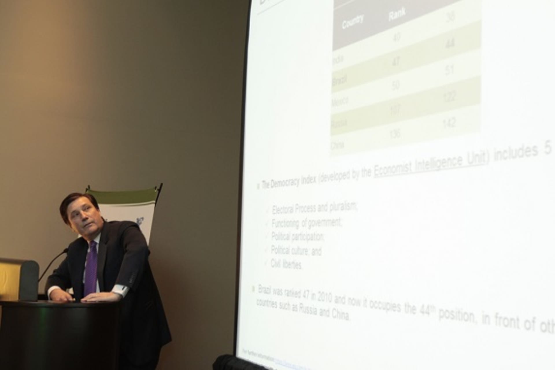 <p>Sergio Werlang (Former Director of the Brazilian Central Bank) delivers the welcome dinner keynote speech during the CoC Fourth Regional Conference (Gustavo Benitez).</p>
