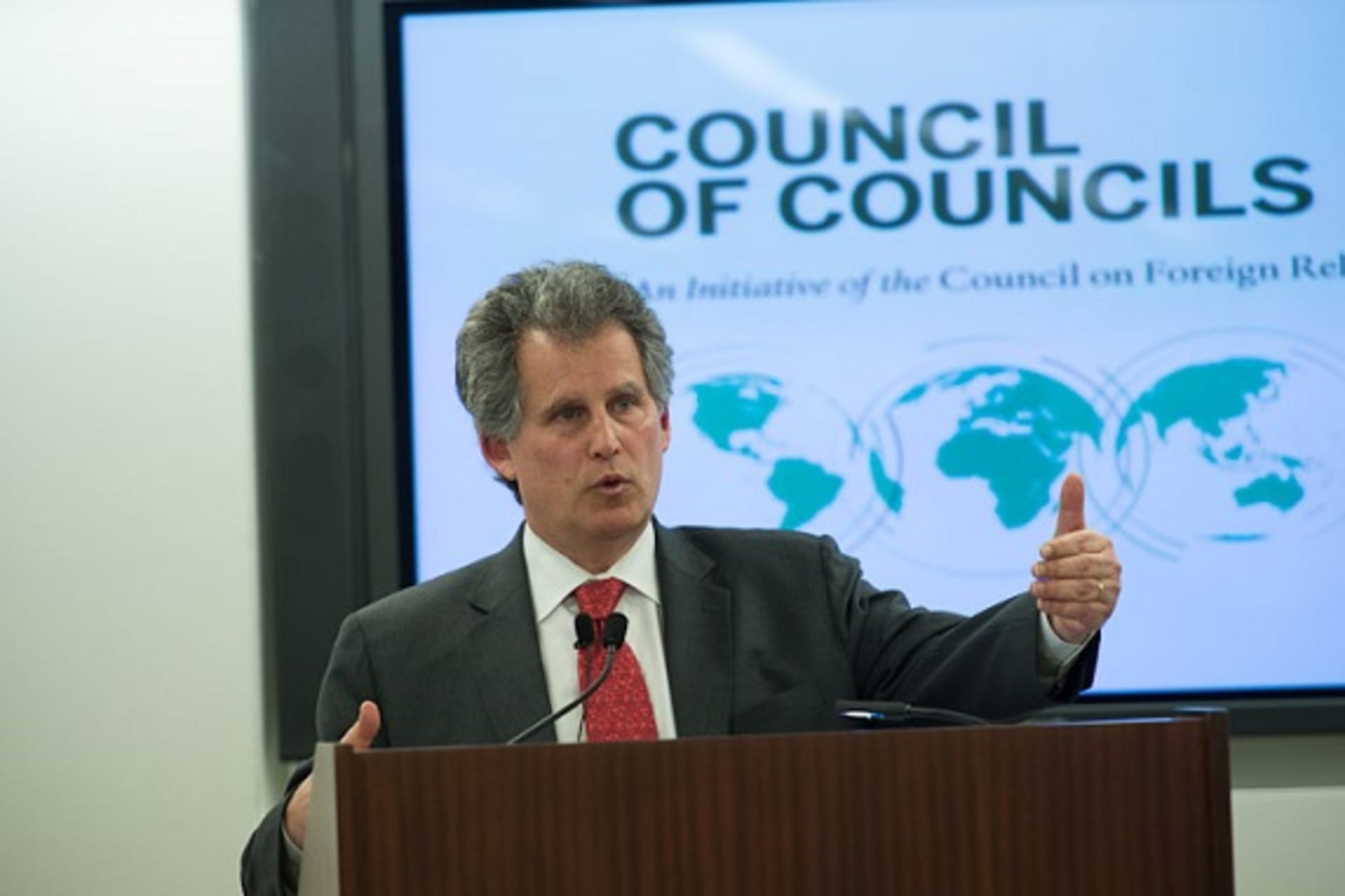 <p>David Lipton (First Deputy Managing Director, IMF) speaks about the Evolution of the IMF in the Global Financial System, during the CoC Second Annual Conference (Kaveh Sardari).</p>
