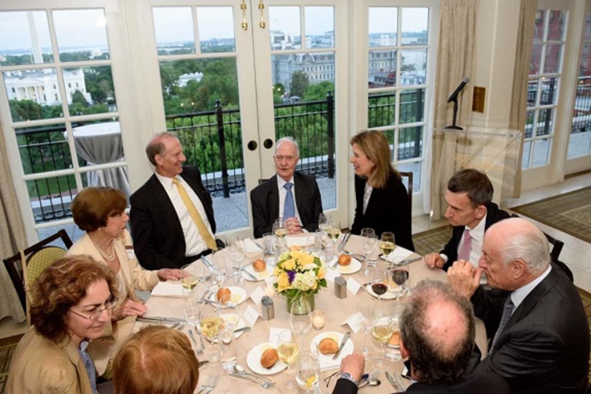 <p>Participants dine at the Top of the Hay during the CoC Fourth Annual Conference (Kaveh Sardari).</p>
