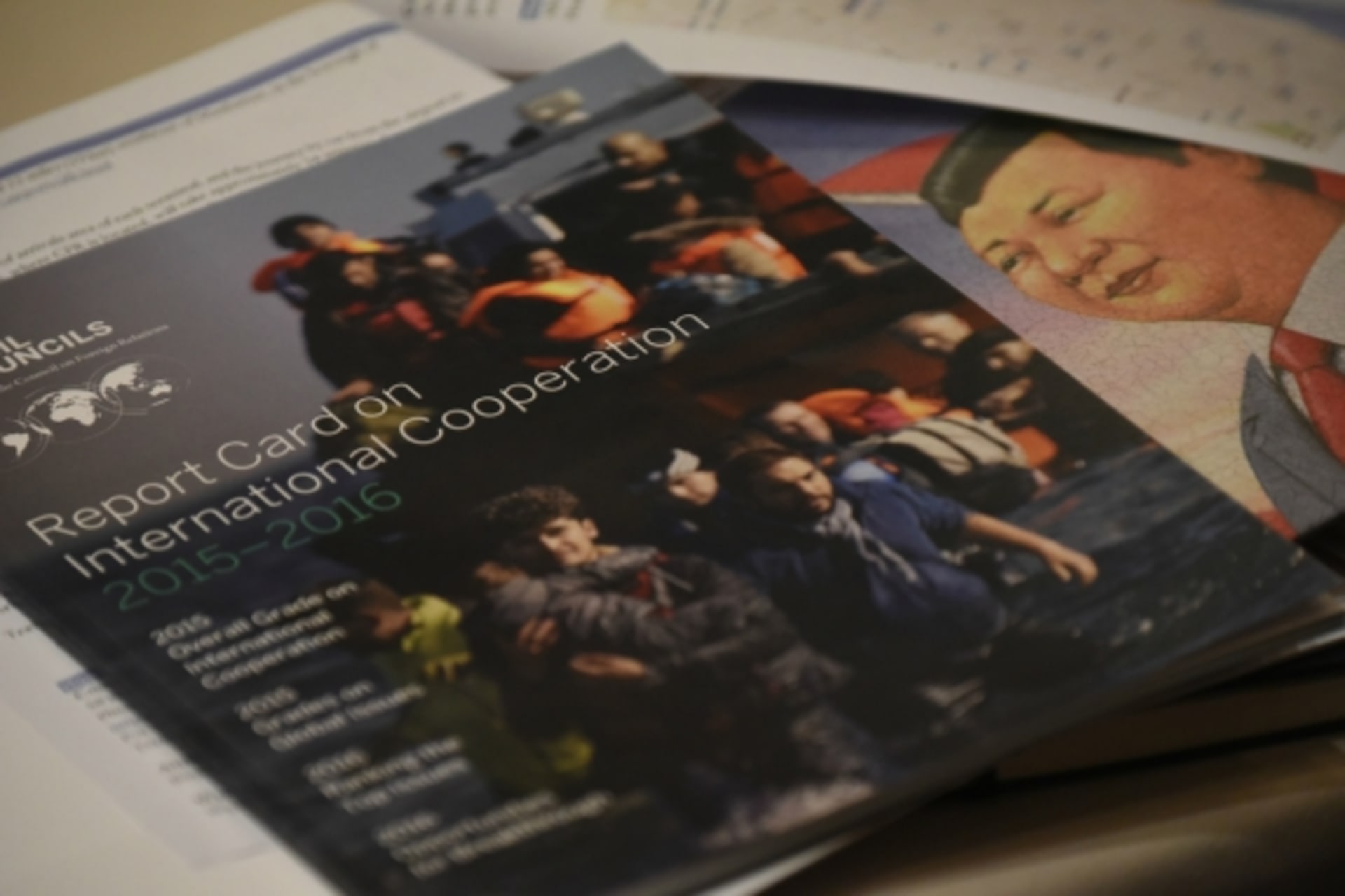 <p>A copy of the 2015-2016 CoC Report Card on International Cooperation. (Don Pollard)</p>
