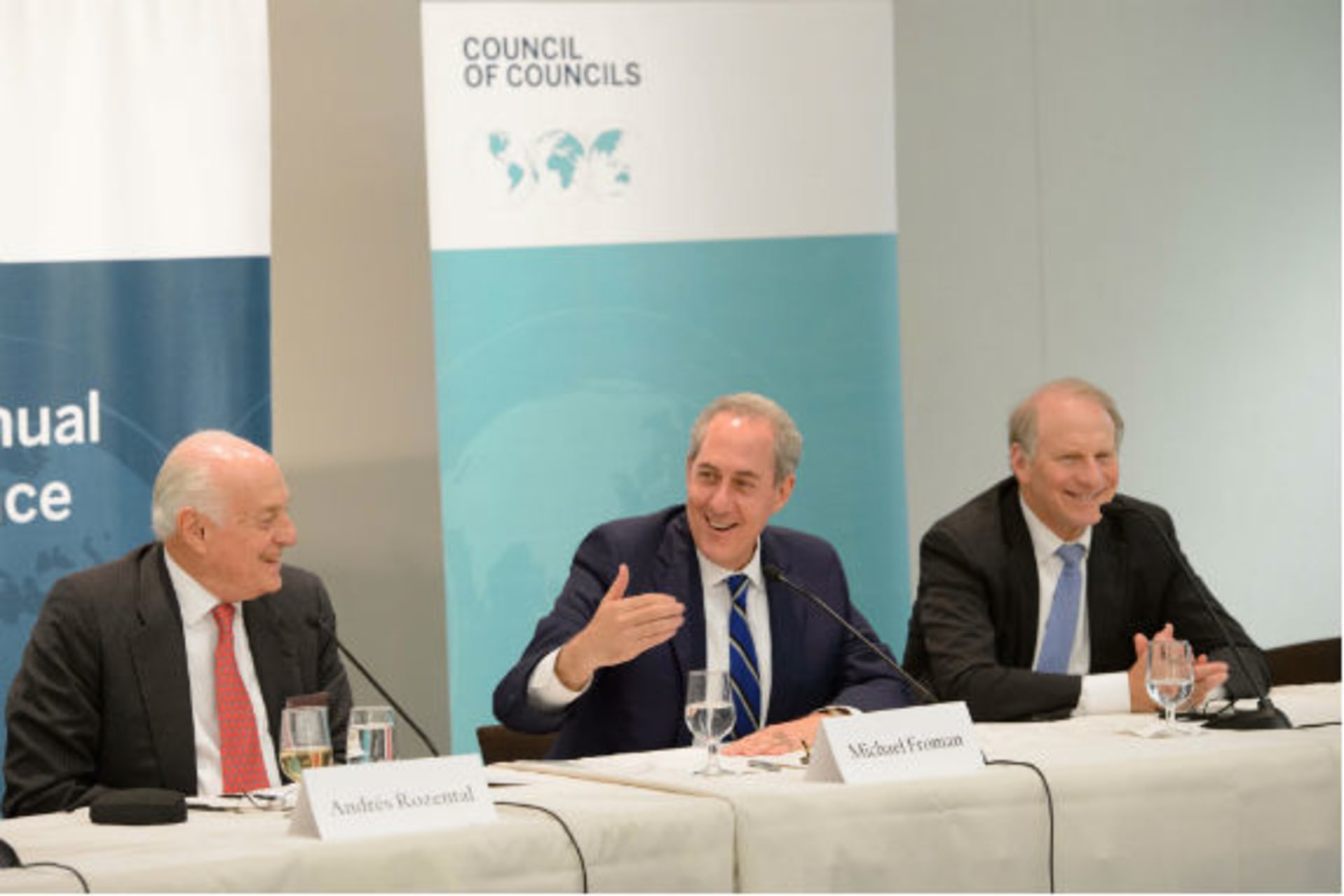 <p>Andrés Rozental and Michael Froman discuss globalization and the future of world trade. (Kaveh Sardari)</p>
