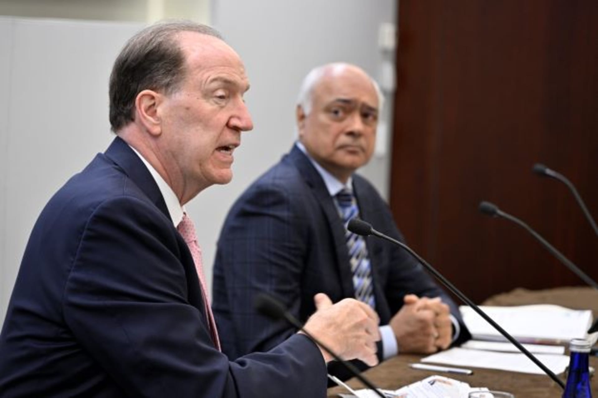 <p>David Malpass and Rohinton Medhora discuss “The Global Economic Outlook.”</p>
