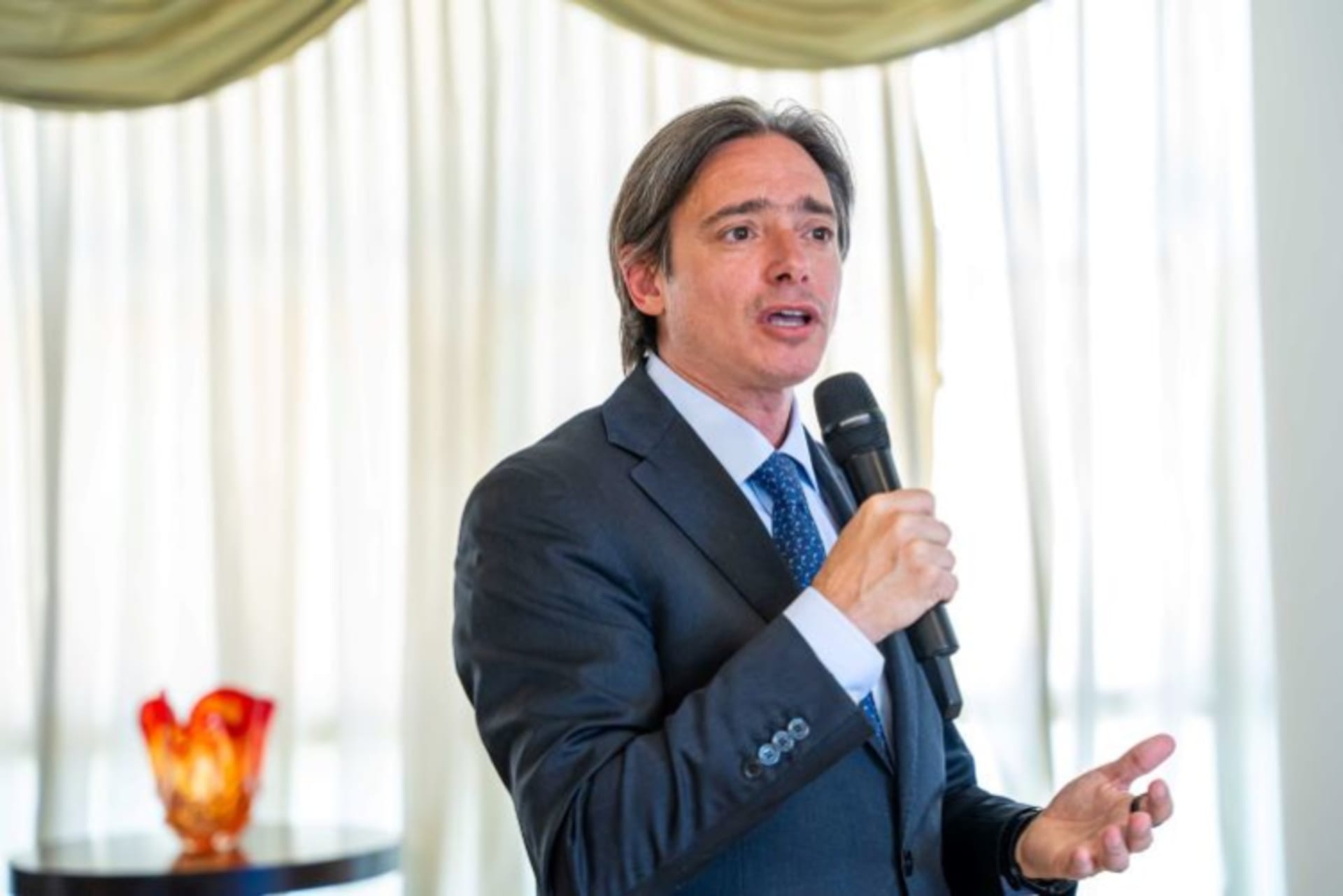 <p>Christian Asinelli discusses the priorities of the Development Bank of Latin America and the Caribbean.</p>
