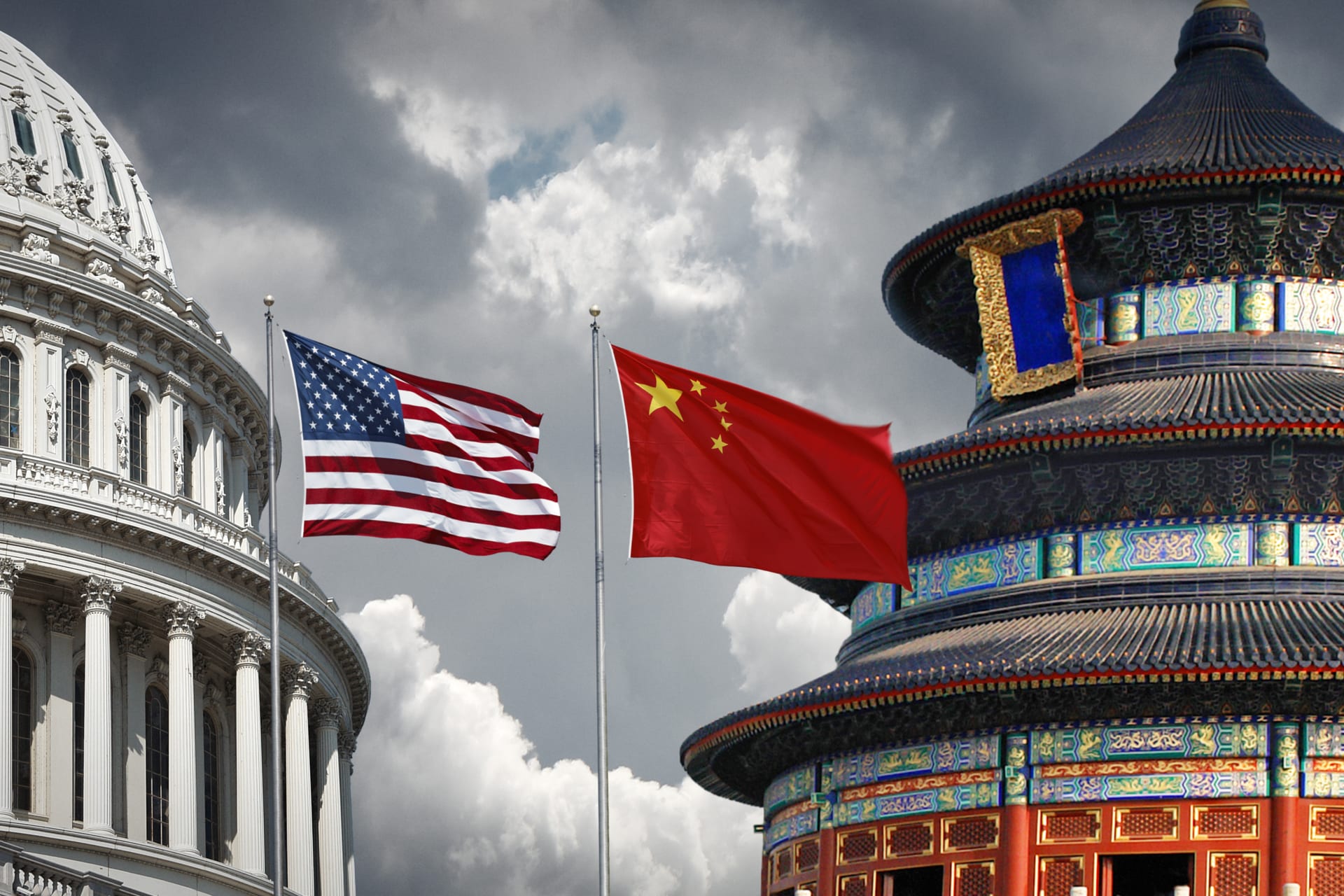 U.S.-China flags/iStock