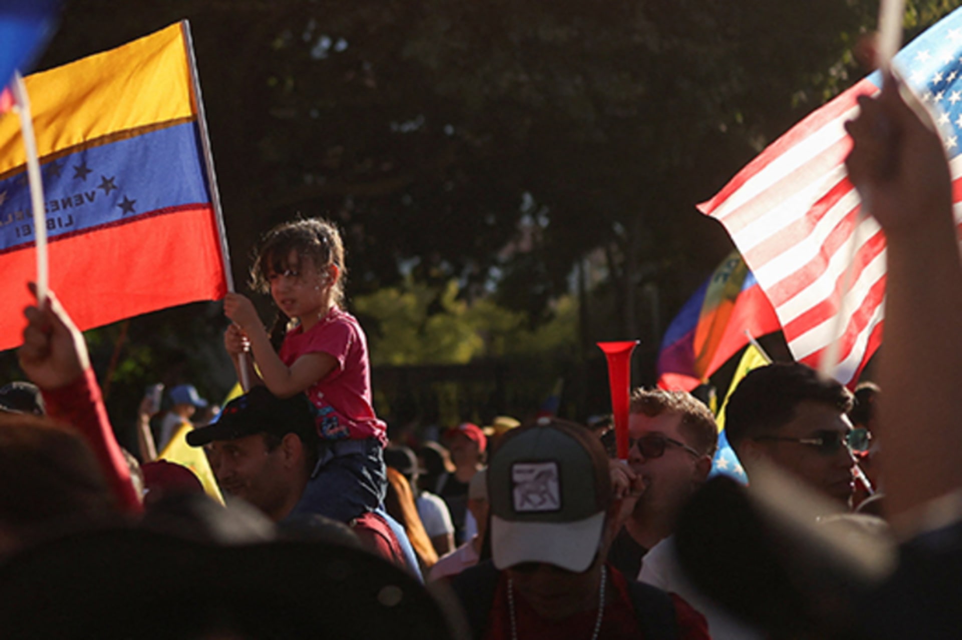 <p>People celebrate after the U.S. struck Venezuela and captured its President Nicolas Maduro and his wife Cilia Flores, in Santiago, Chile on January 3, 2026.</p>
