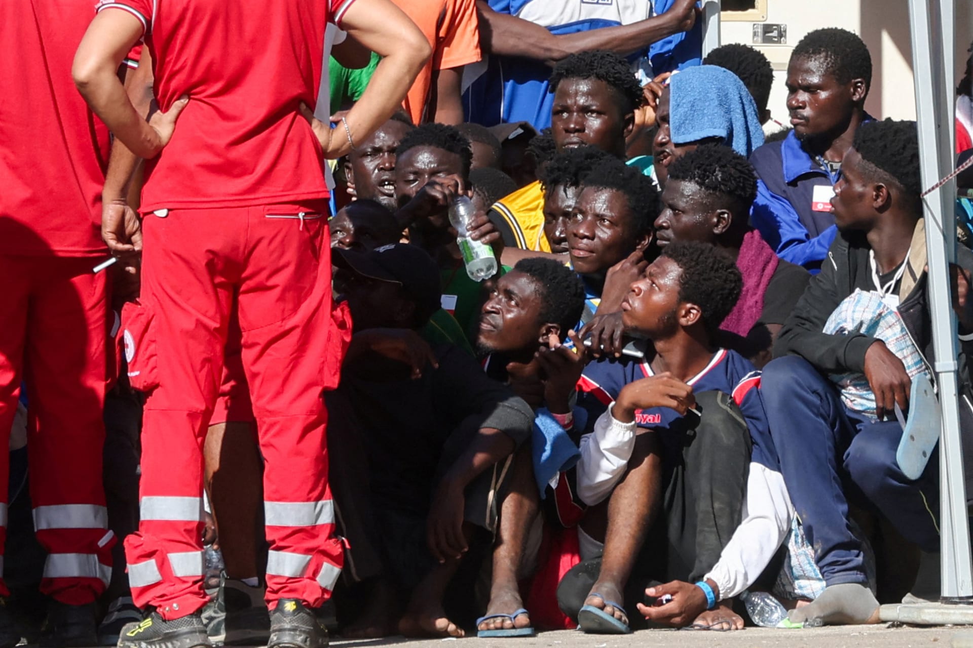 Migrants in Lampedusa
