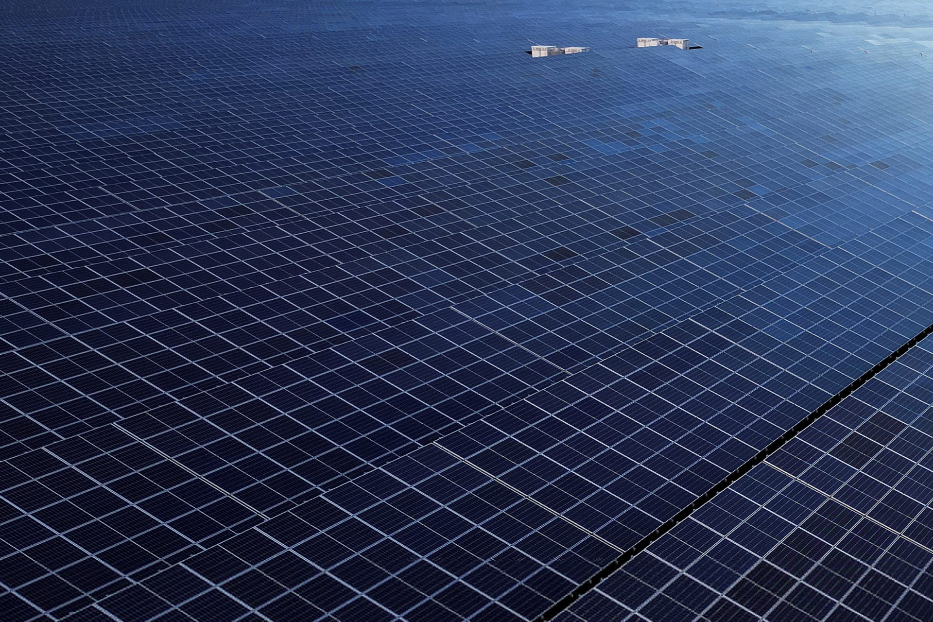 Solar panels of Germany's largest solar park.