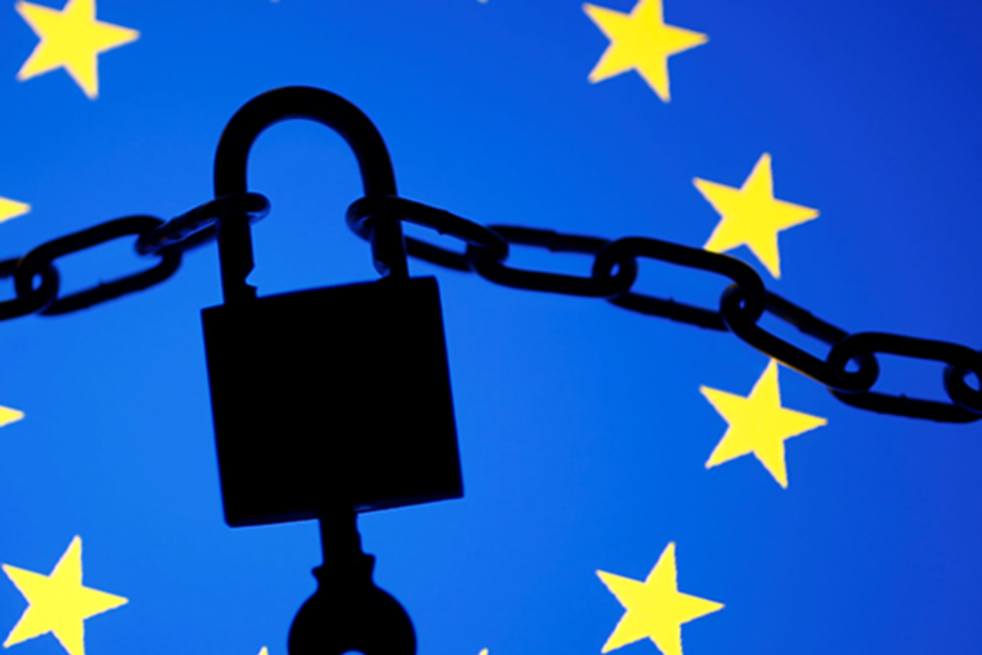 A padlock stands on a displayed European Union flag. A sweeping measure that went into effect in 2018, the General Data Protection Regulation (GDPR), applies to all companies who process the data of EU individuals, whether or not they are based in Europe.