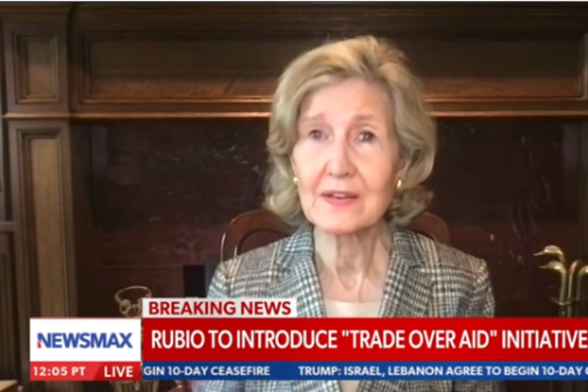 Newsmax trade over aid