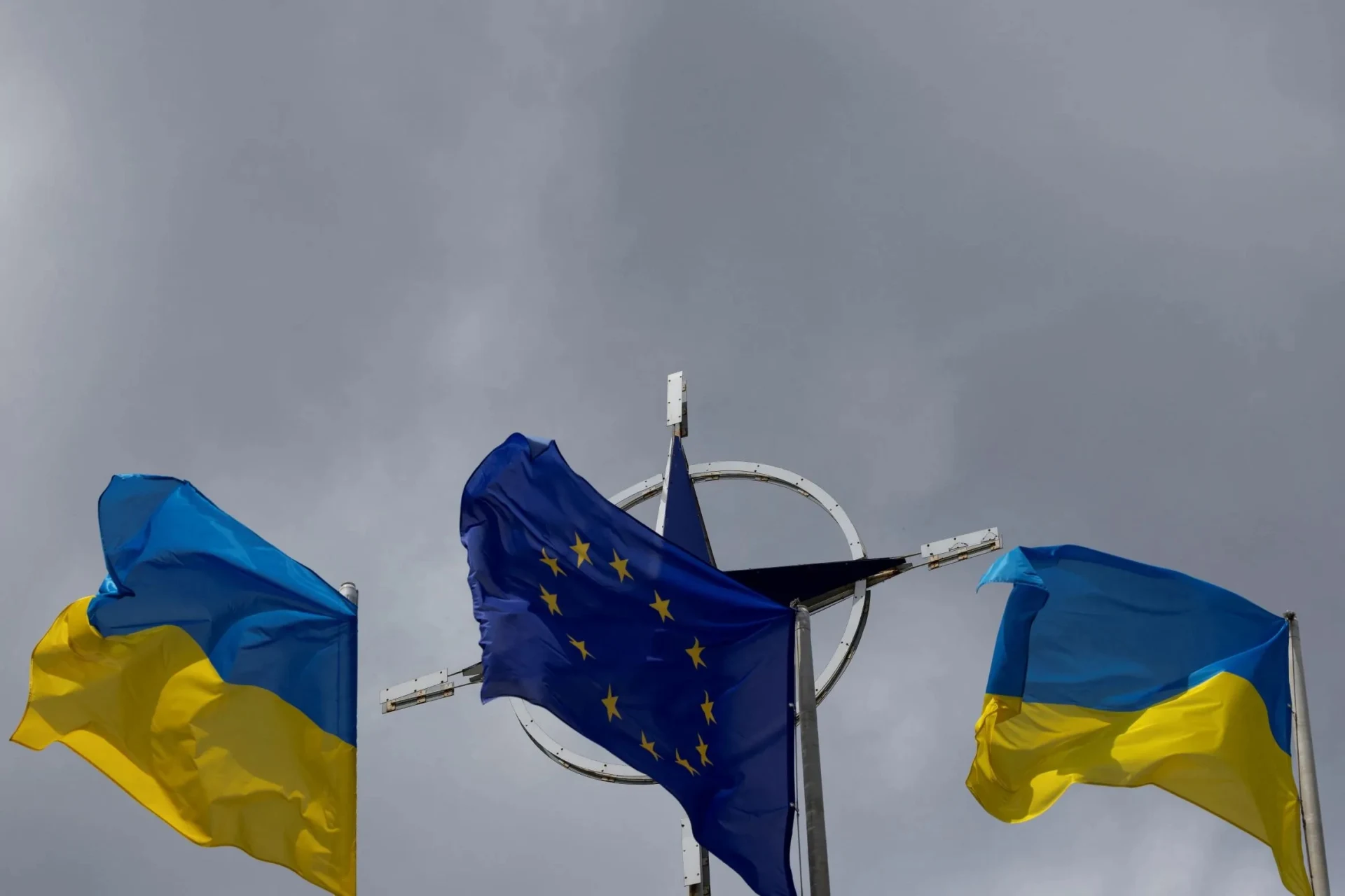 Ukraine Nato Flags