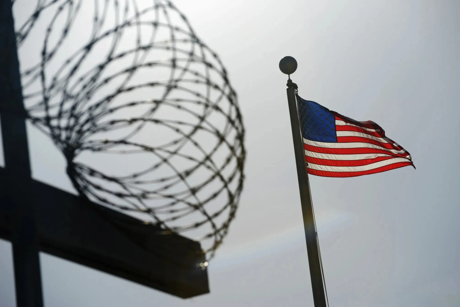 American Flag Security Gate