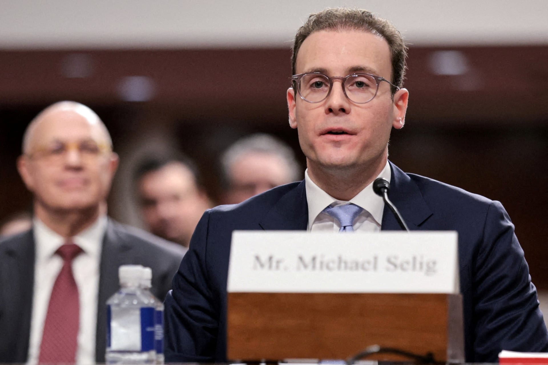 Selig testifies on his nomination to be Commodity Futures Trading Commission (CFTC) chairman, on Capitol Hill in Washington