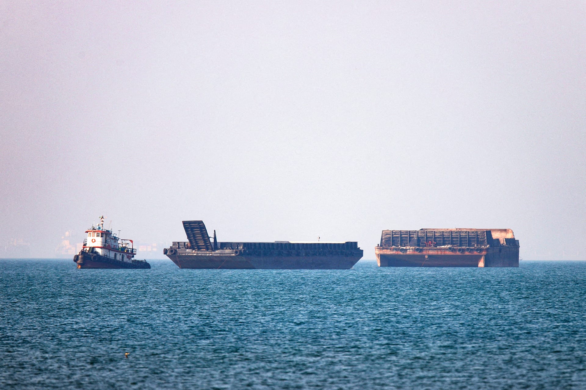 <p>Vessels in the Strait of Hormuz near Bandar Abbas, Iran, May 4, 2026. </p>
