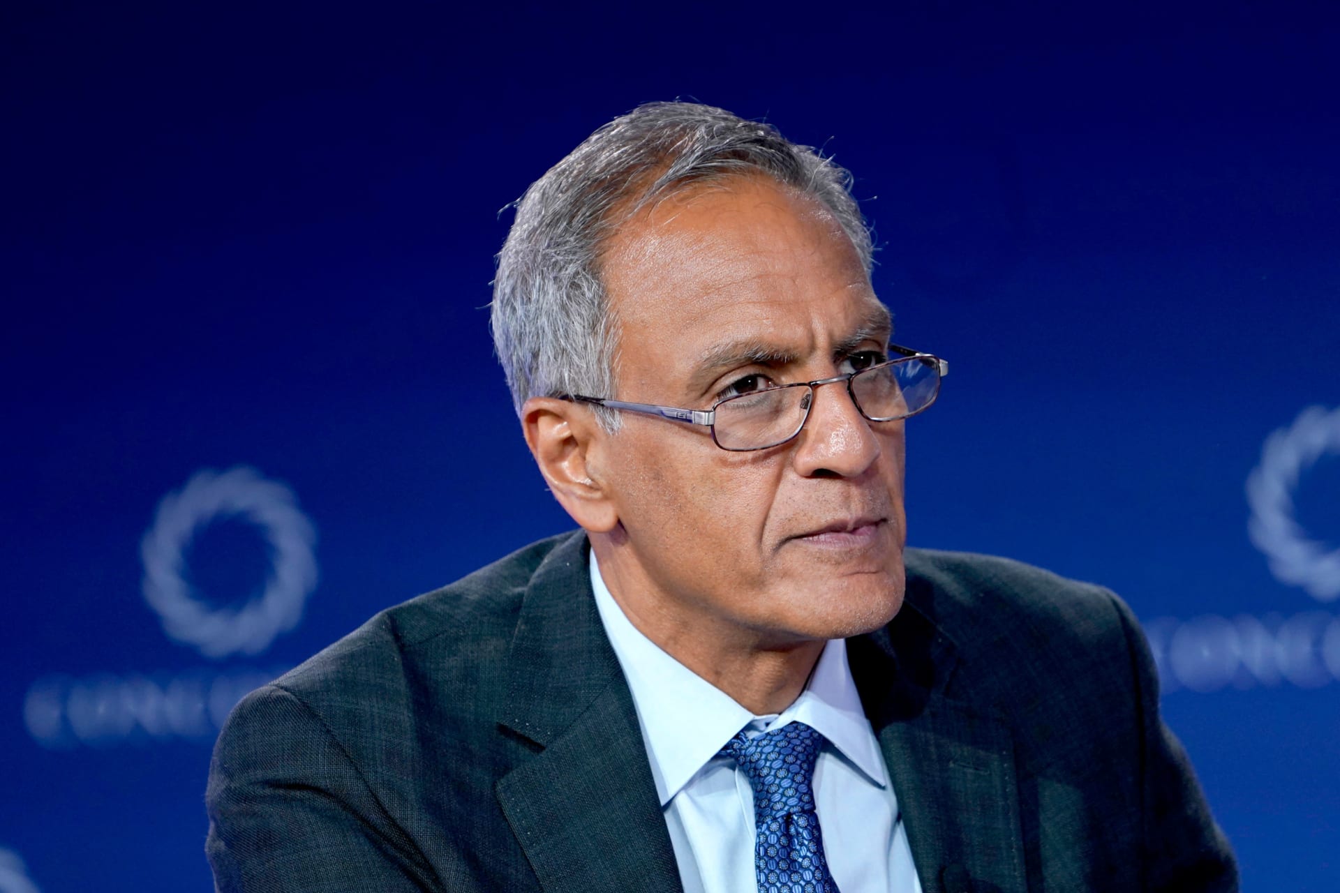 Richard Verma, Chief Administrative Officer, Mastercard, speaks onstage during the 2025 Concordia Annual Summit at Sheraton New York
