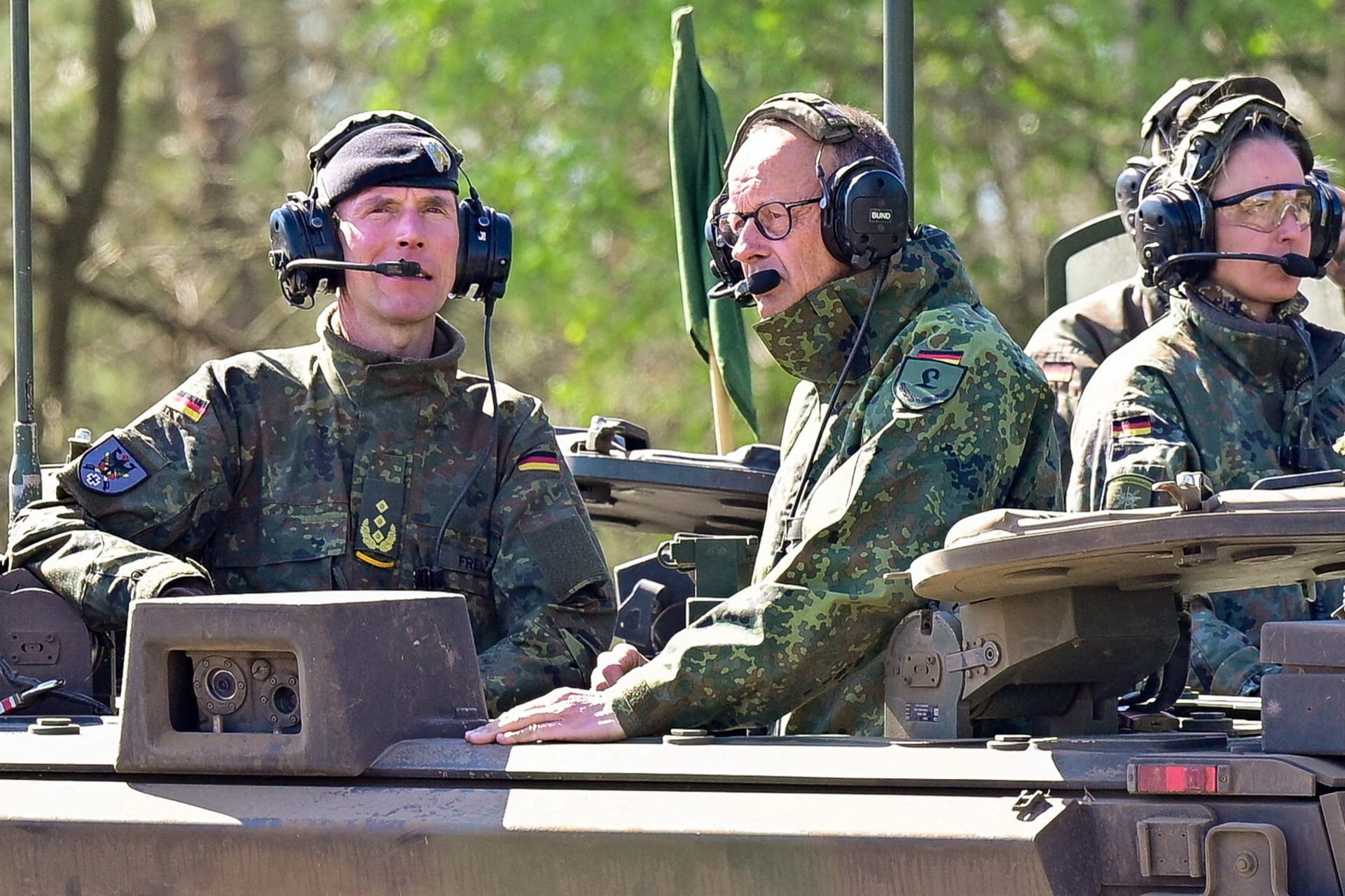 German army training at a military base in Munster