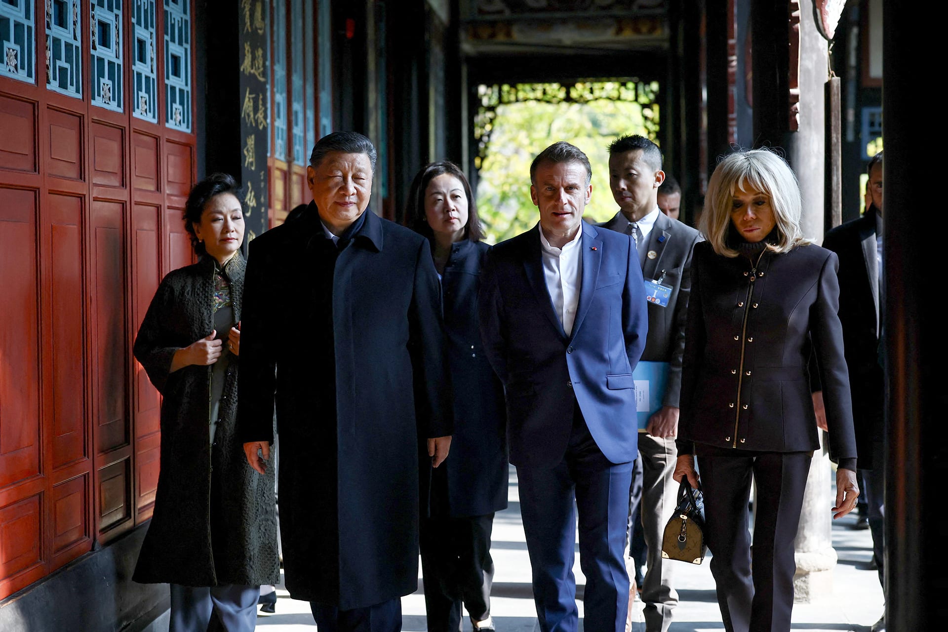 French President Macron visits China.