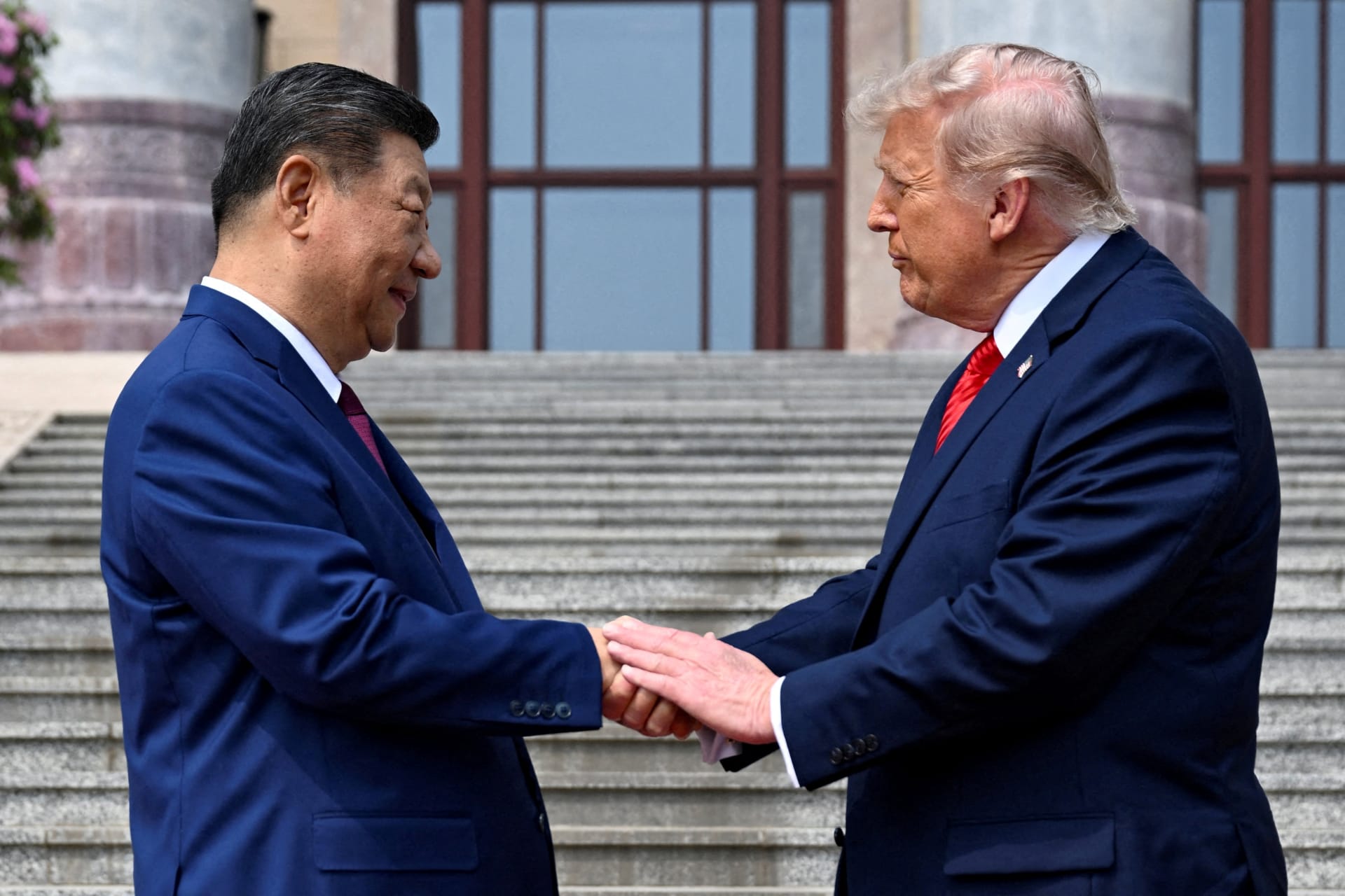 <p>U.S. President Donald Trump participates in events at the Great Hall of the People and does a greeting with the President of the People’s Republic of China Xi Jinping May 14, 2026, in Beijing China during a trip focused on trade, regional security, and strengthening bilateral ties between the world’s two largest economies.</p>
