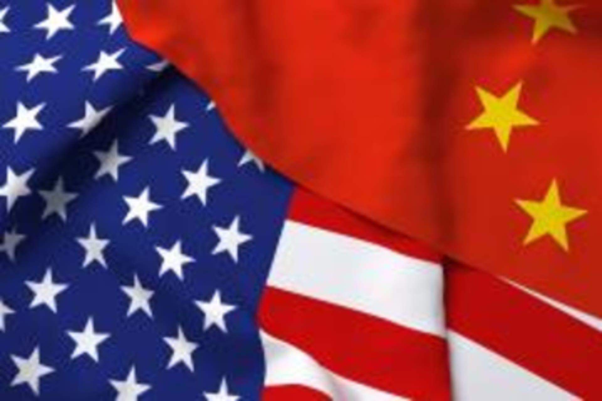 The American and Chinese flags laid on top of each other.