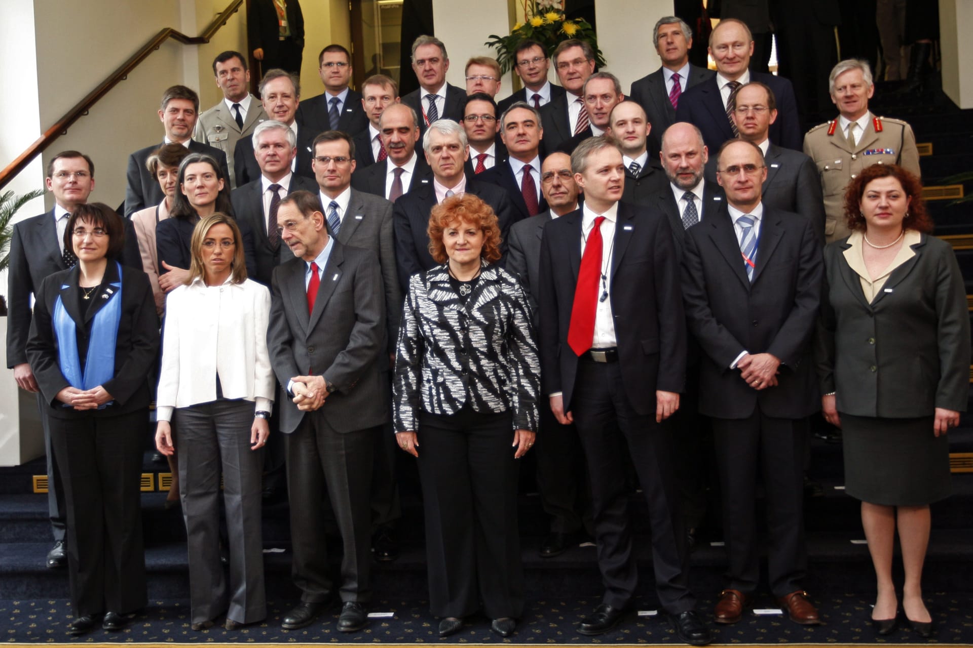 European Union's Defense Ministers pose for a family photo in Prague
