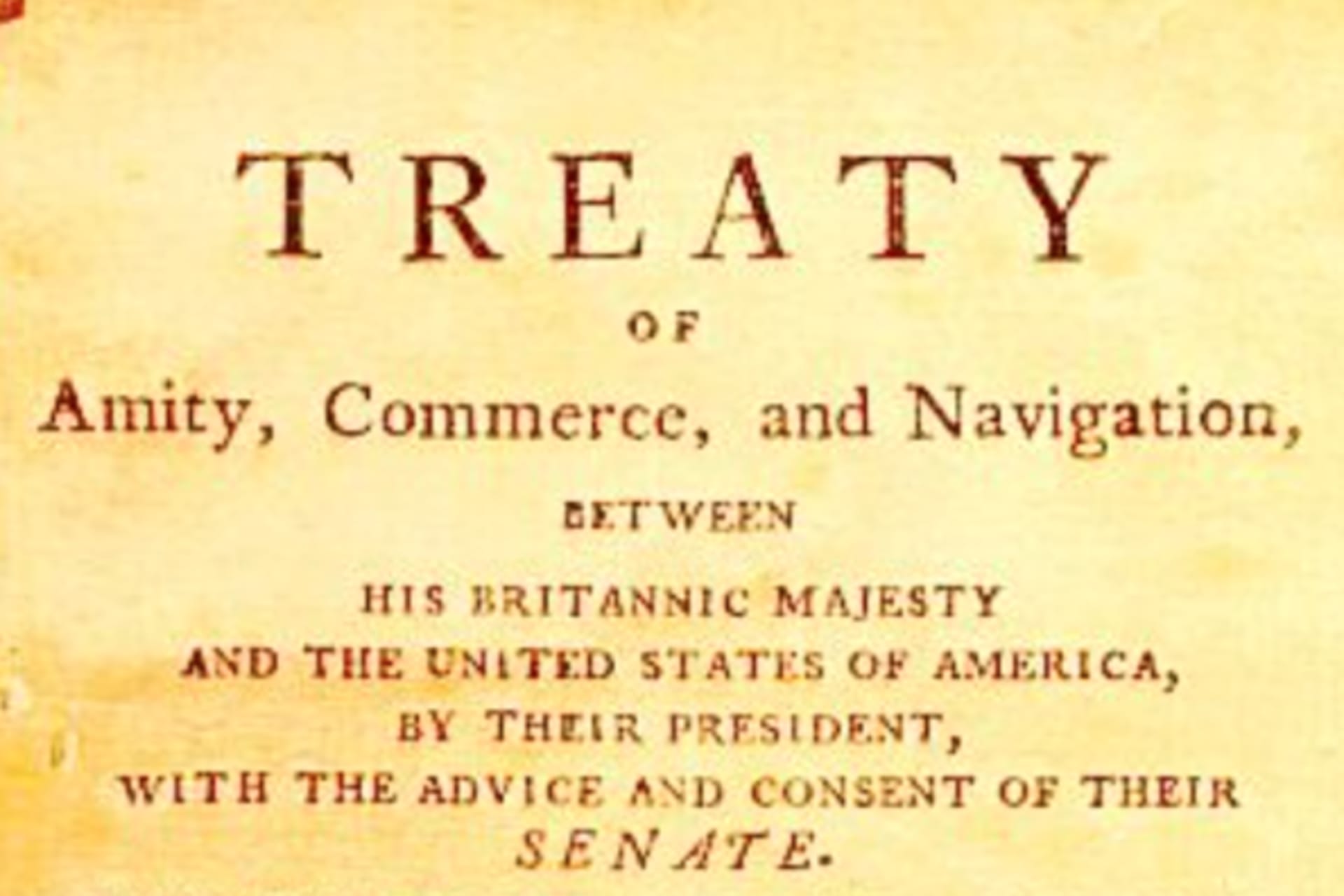 <p>Title and initial contents of the Jay Treaty published by a Philadelphia pamphlet in 1975.</p>
