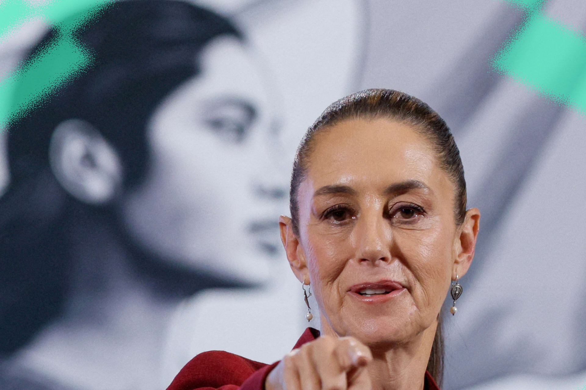 Mexico's President Claudia Sheinbaum addresses the media at the National Palace, in Mexico City, Mexico on April 2, 2025.
