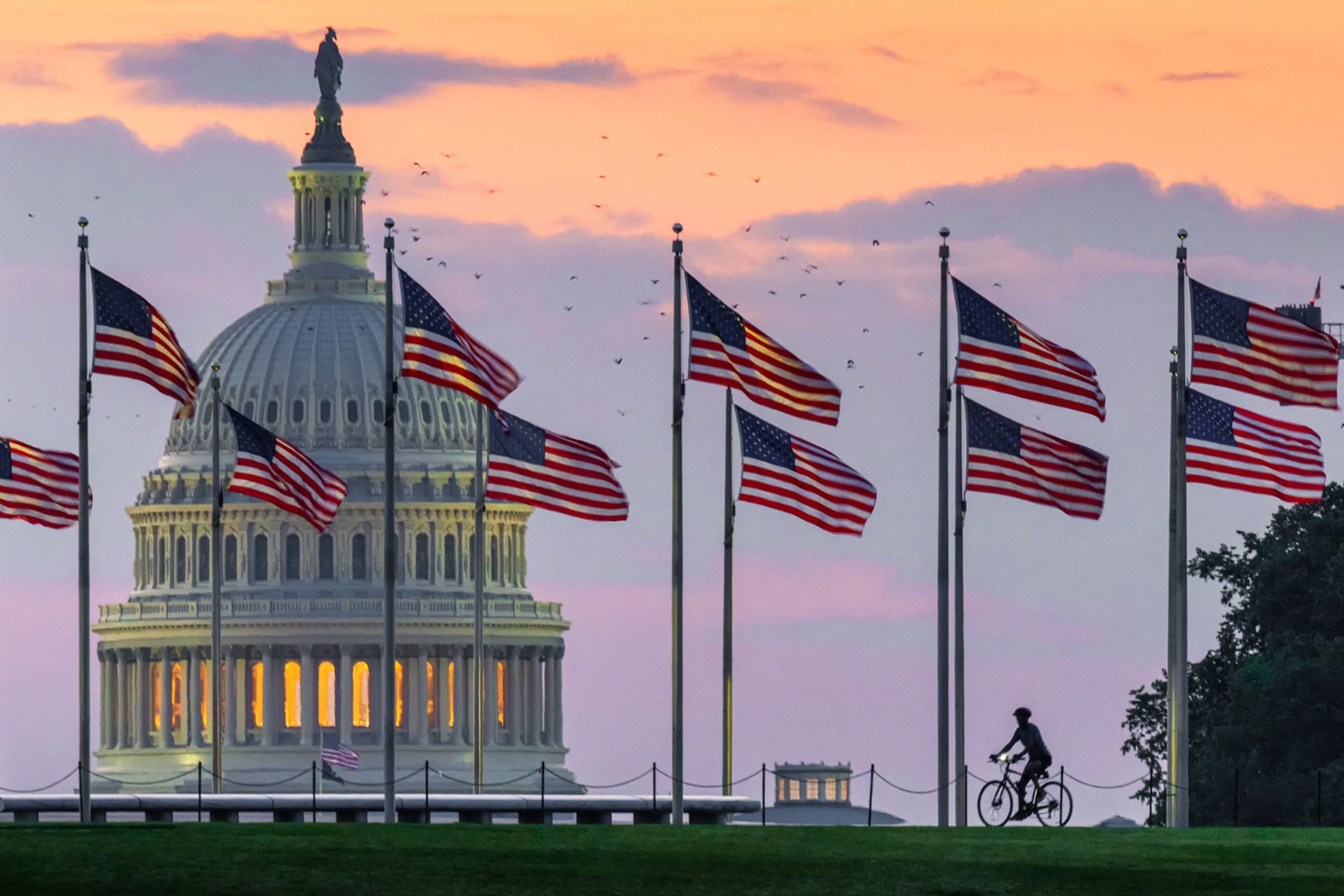 Sunrise on the National Mall in Washington
