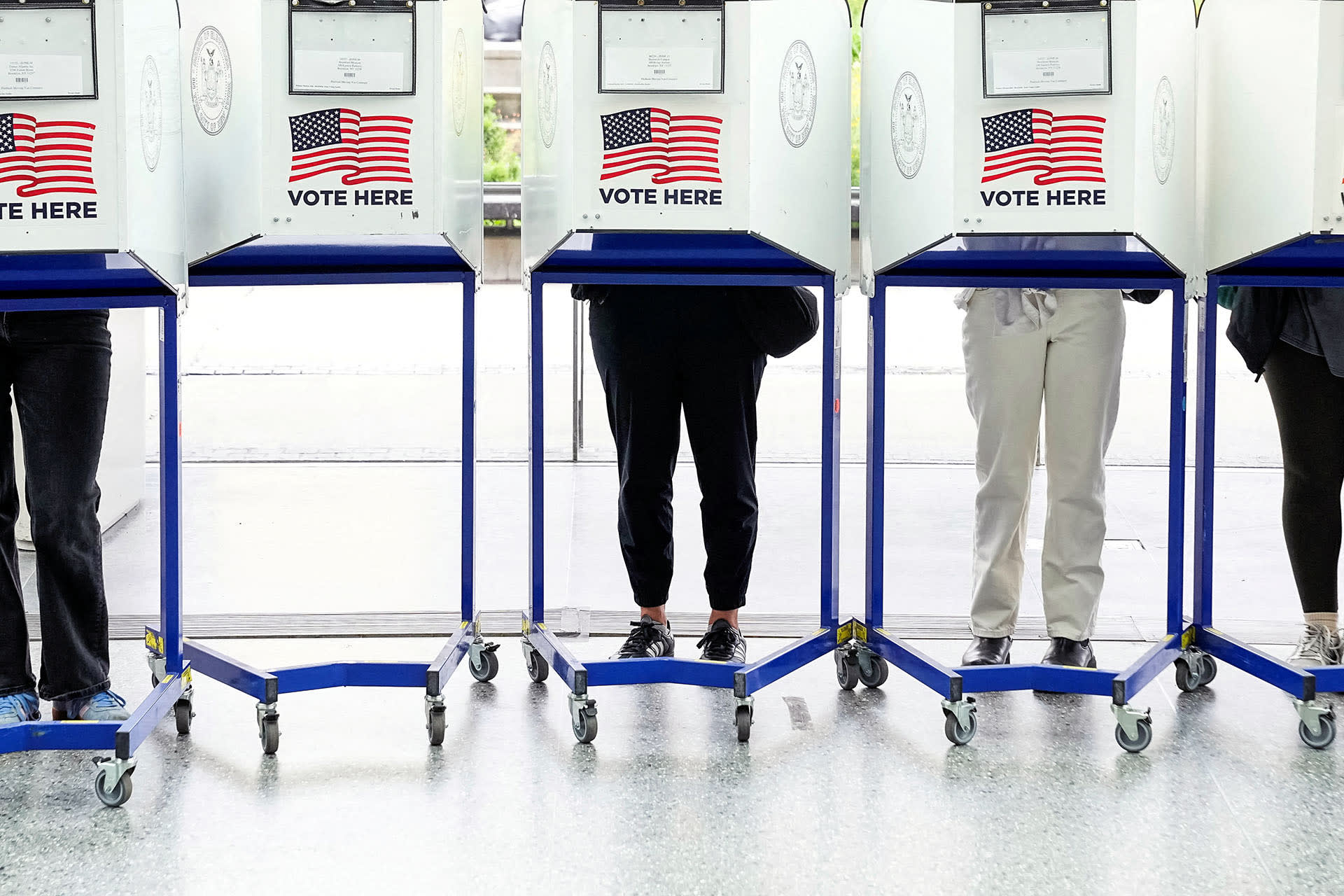 FILE PHOTO: Primary elections take place in New York