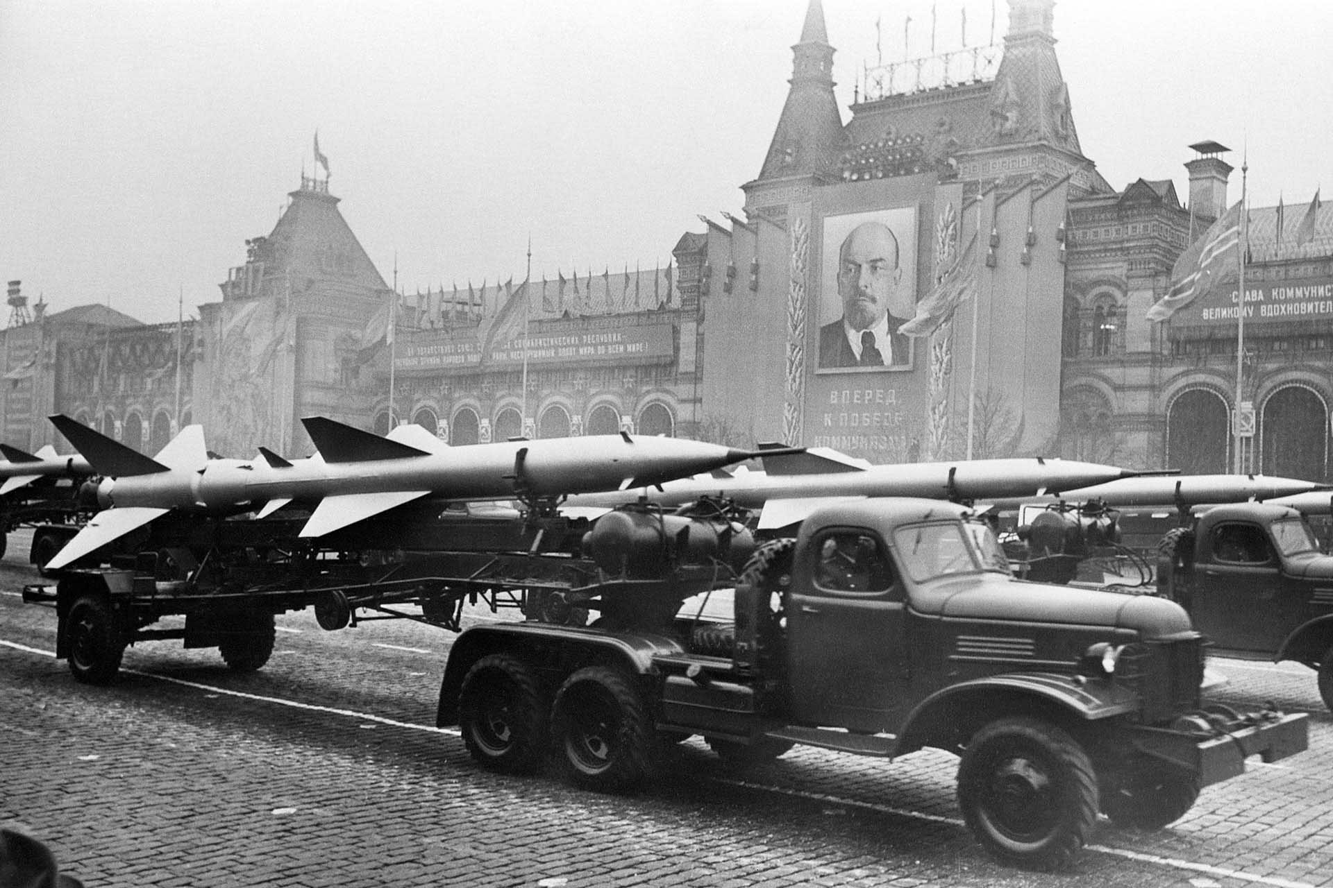Soviet Missile Parade Along the Kremlin