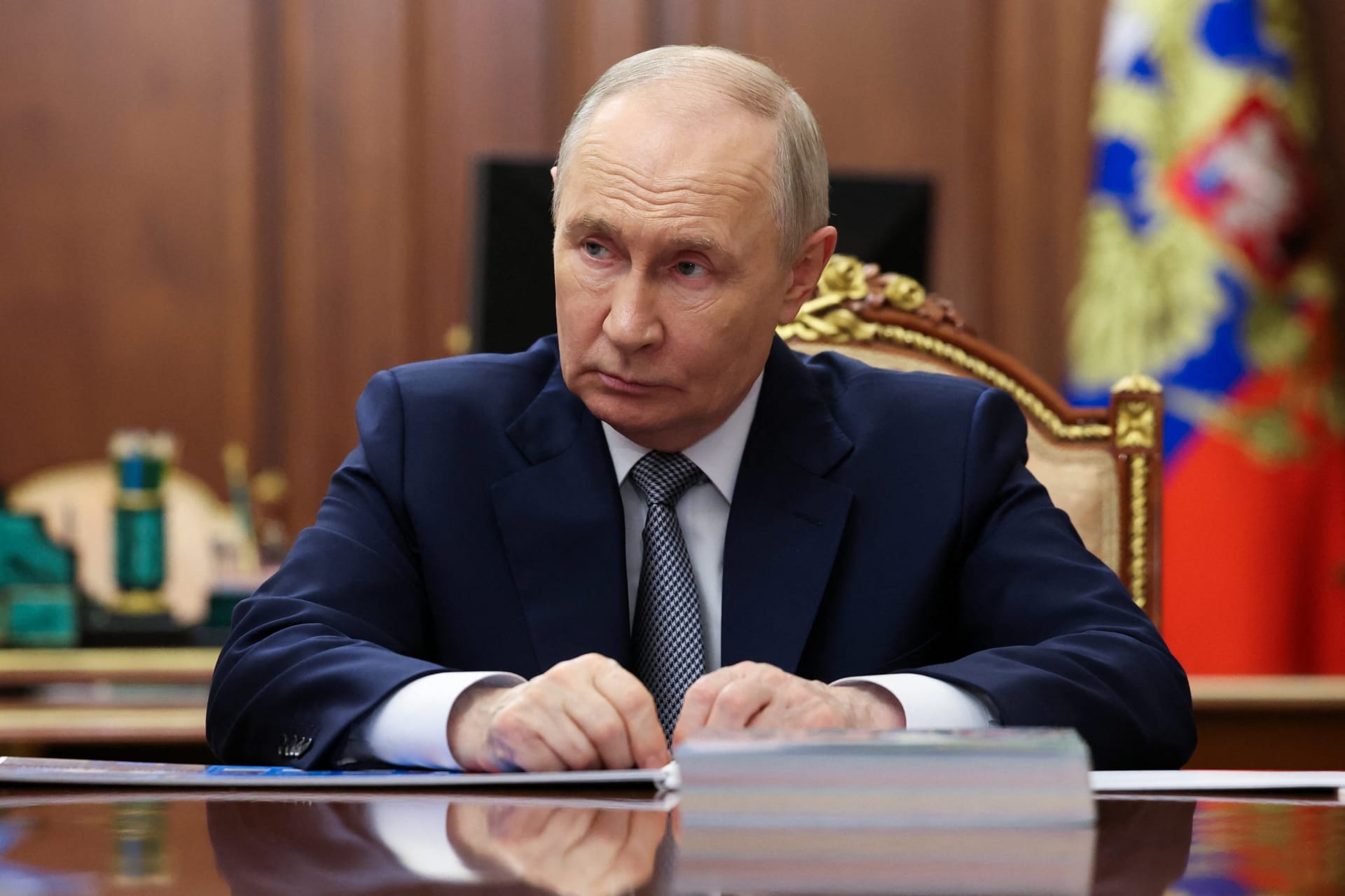 Russian President Vladimir Putin meets with Human Rights Commissioner Tatyana Moskalkova in Moscow